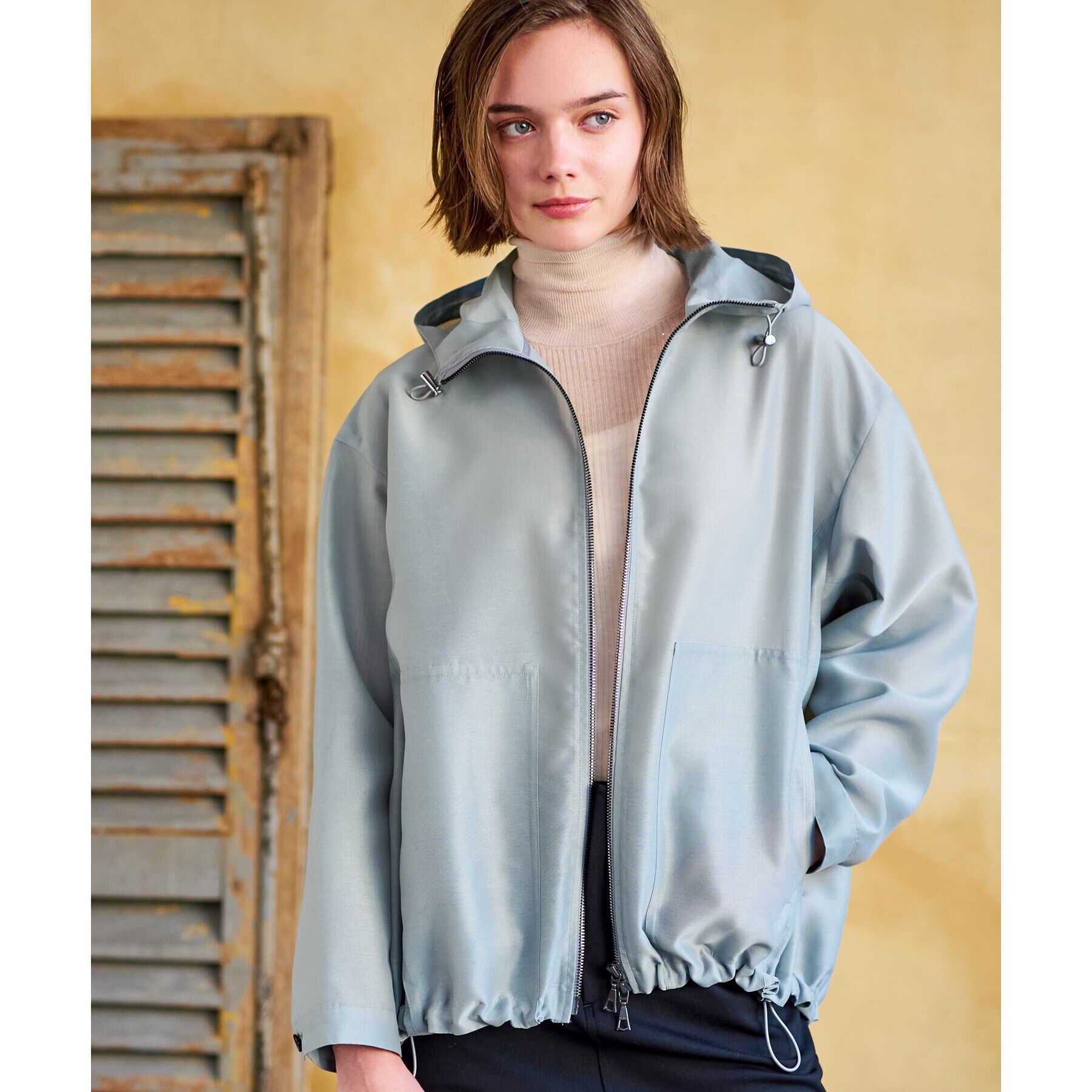 DRESSTERIOR「【洗える】シアーフーデッドパーカ」|ブルゾン・スタジャン|