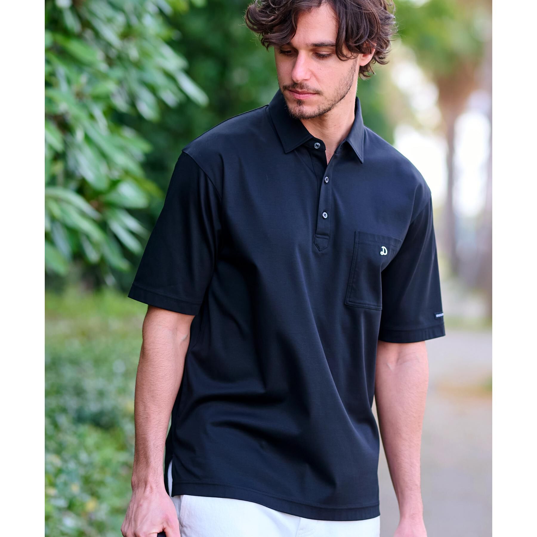 DRESSTERIOR「【接触冷感/抗菌防臭/消臭】ICE CLEAR COTTON オーバーフィットポロシャツ」|ポロシャツ|