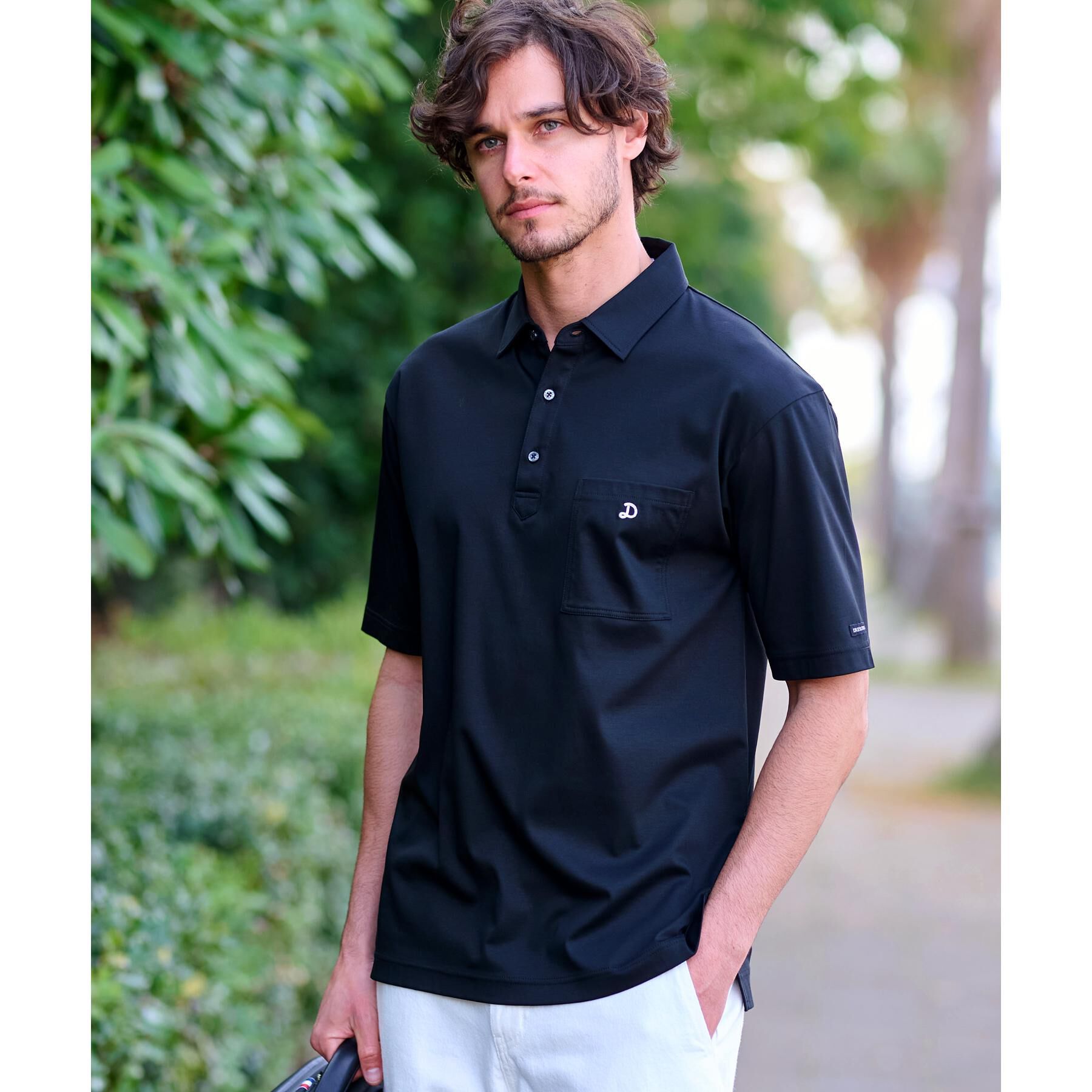 DRESSTERIOR「【接触冷感/抗菌防臭/消臭】ICE CLEAR COTTON オーバーフィットポロシャツ」|ポロシャツ|