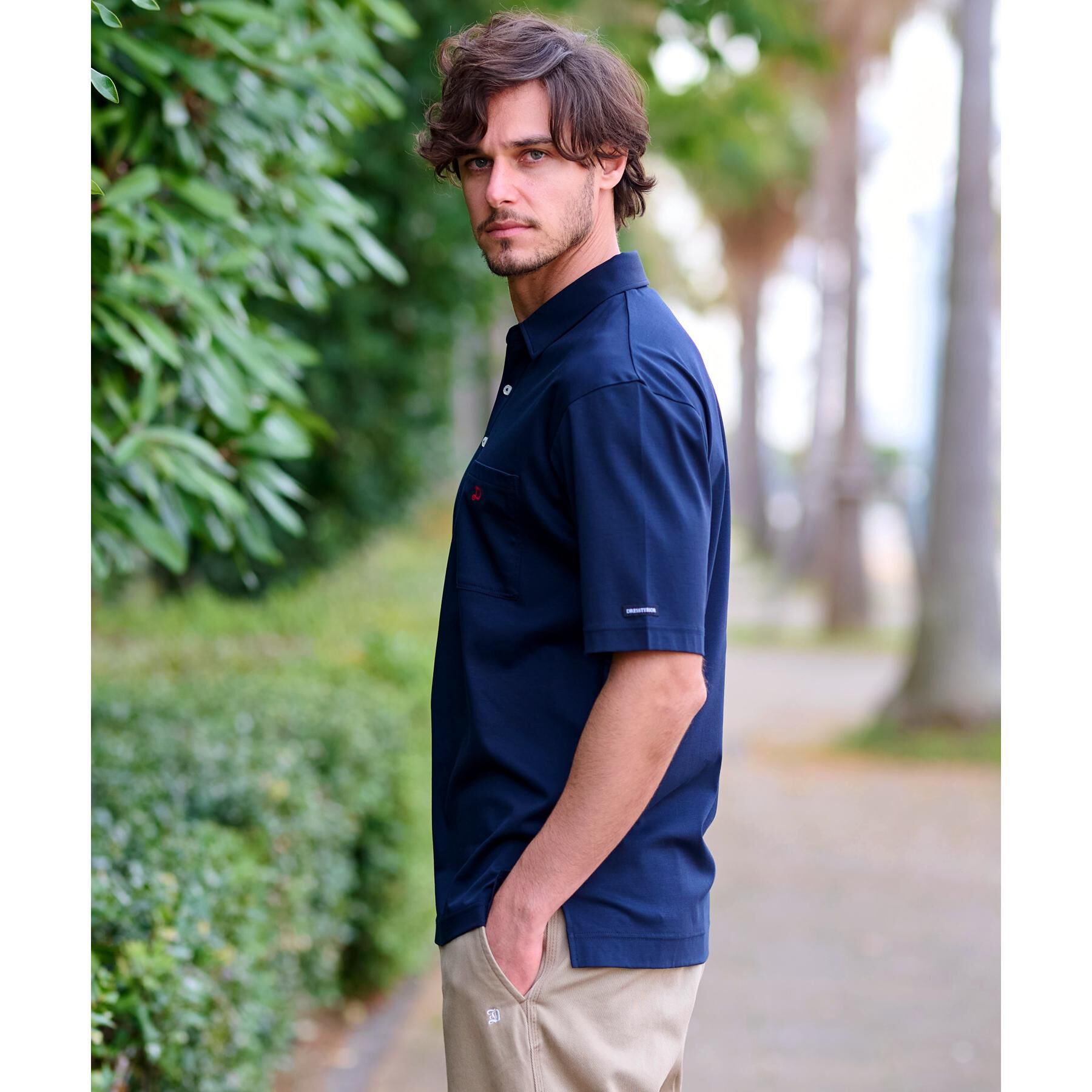 DRESSTERIOR「【接触冷感/抗菌防臭/消臭】ICE CLEAR COTTON オーバーフィットポロシャツ」|ポロシャツ|