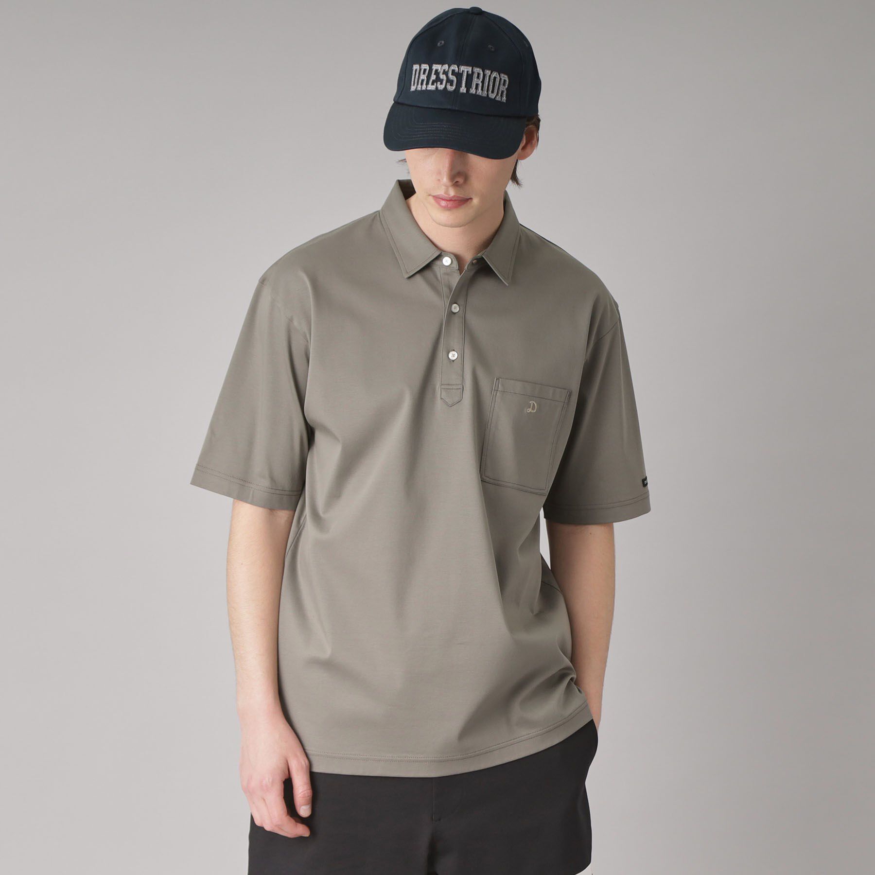 DRESSTERIOR「【接触冷感/抗菌防臭/消臭】ICE CLEAR COTTON オーバーフィットポロシャツ」|ポロシャツ|