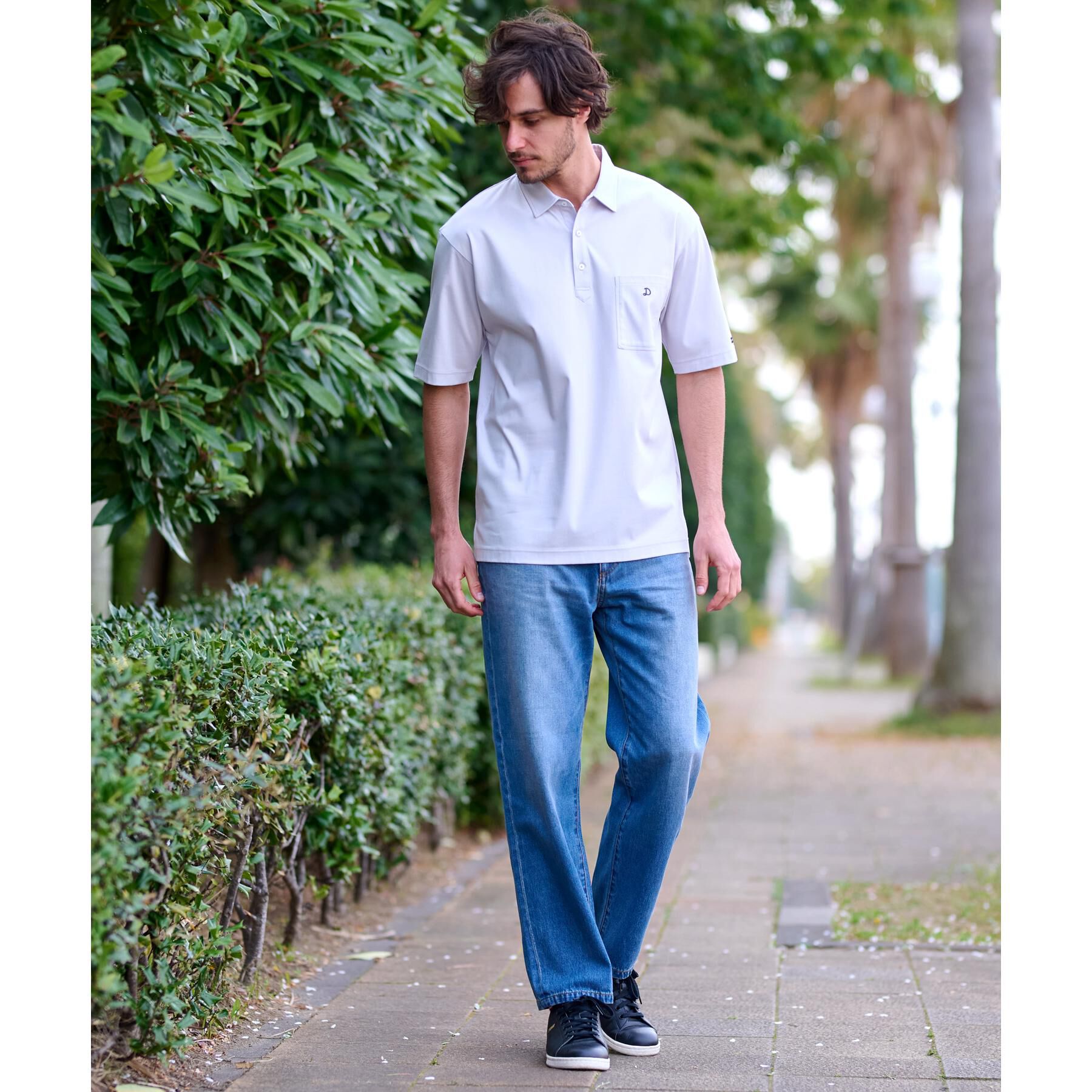 DRESSTERIOR「【接触冷感/抗菌防臭/消臭】ICE CLEAR COTTON オーバーフィットポロシャツ」|ポロシャツ|