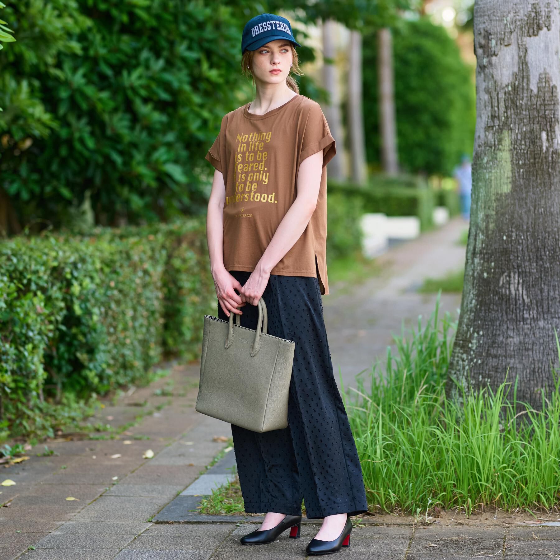 DRESSTERIOR「箔PTドルマンスリーブロゴTシャツ」|Tシャツ・カットソー|