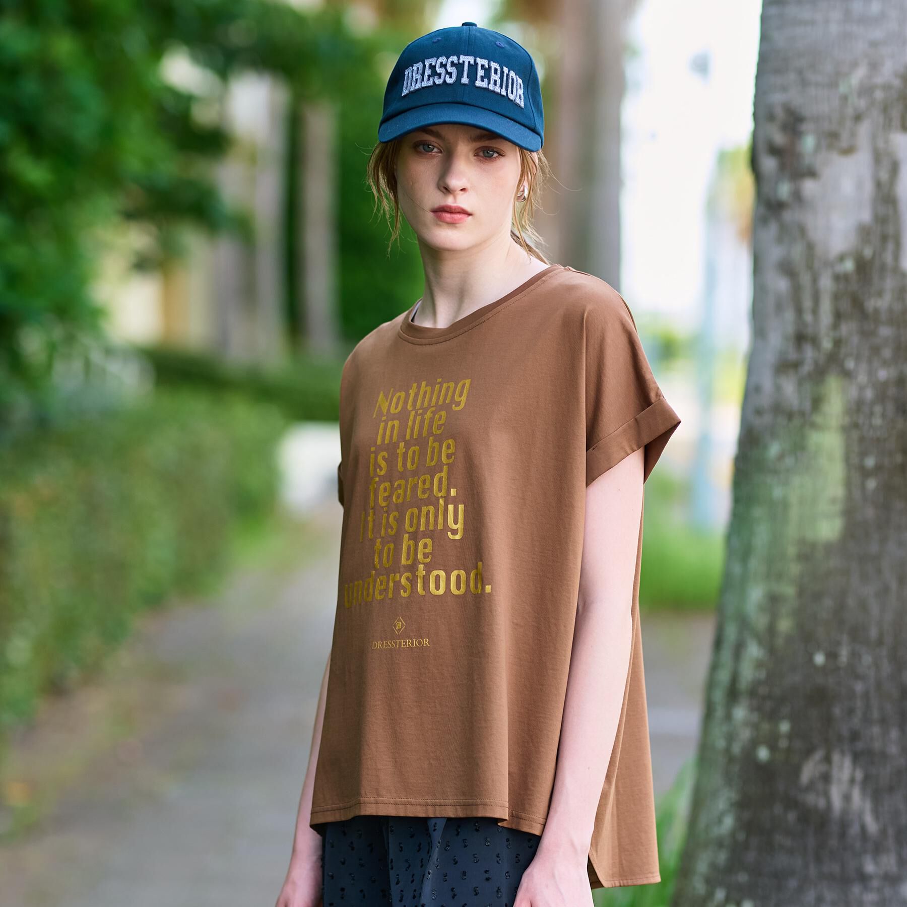 DRESSTERIOR「箔PTドルマンスリーブロゴTシャツ」|Tシャツ・カットソー|