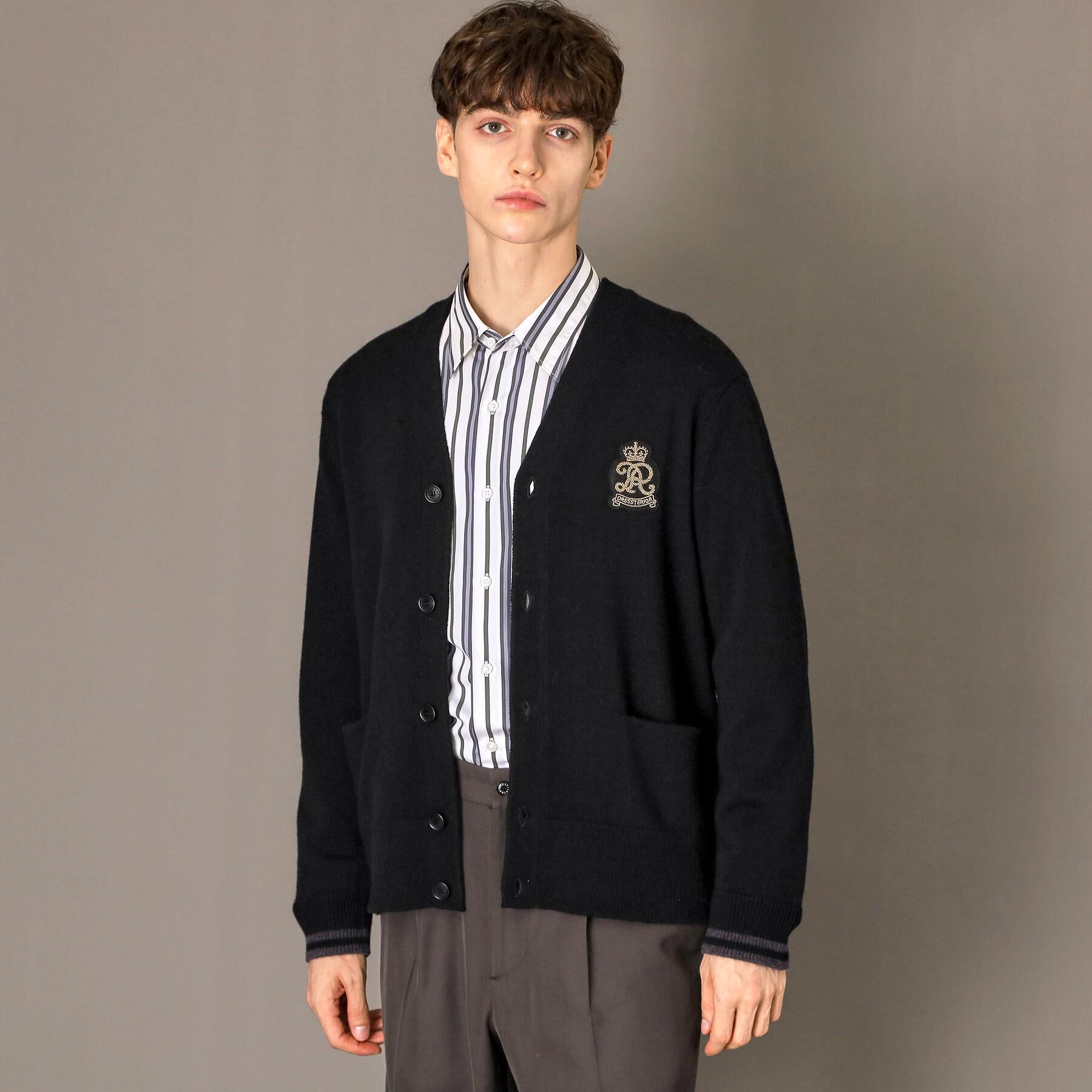 DRESSTERIOR「ウォッシャブル エンブレムカーディガン」|カーディガン|