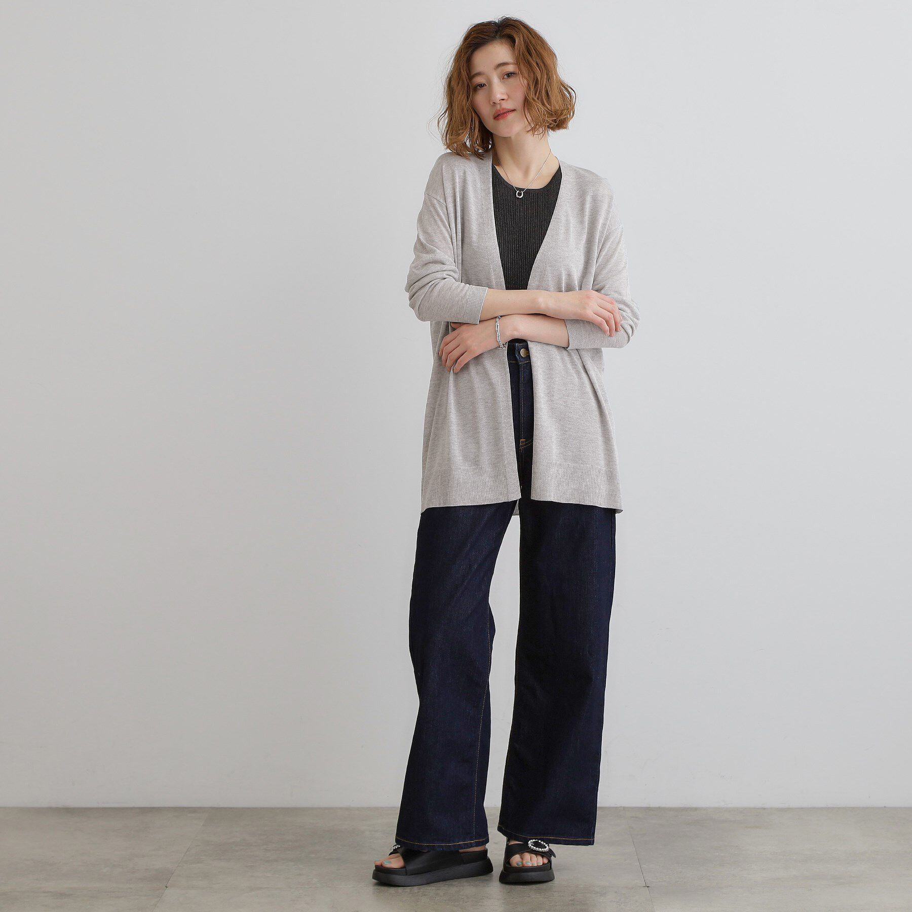 grove「【接触冷感/UVカットetc】夏に嬉しい機能付き！ベーシックロングカーディガン」|カーディガン|