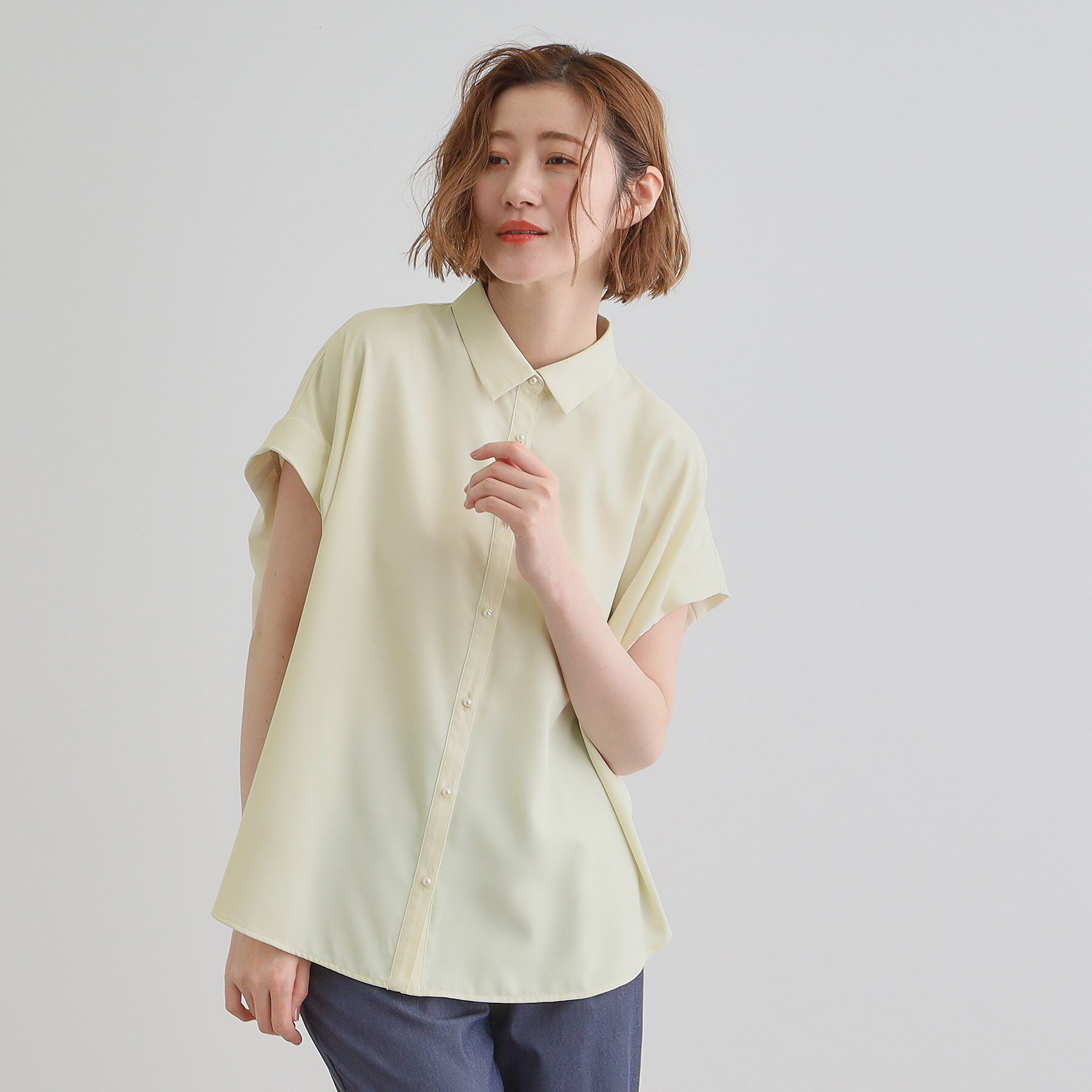 grove「【雑誌掲載】お手入れ楽ちんが嬉しい機能付き！大人のキレイとろみシャツ」|シャツ・ブラウス|