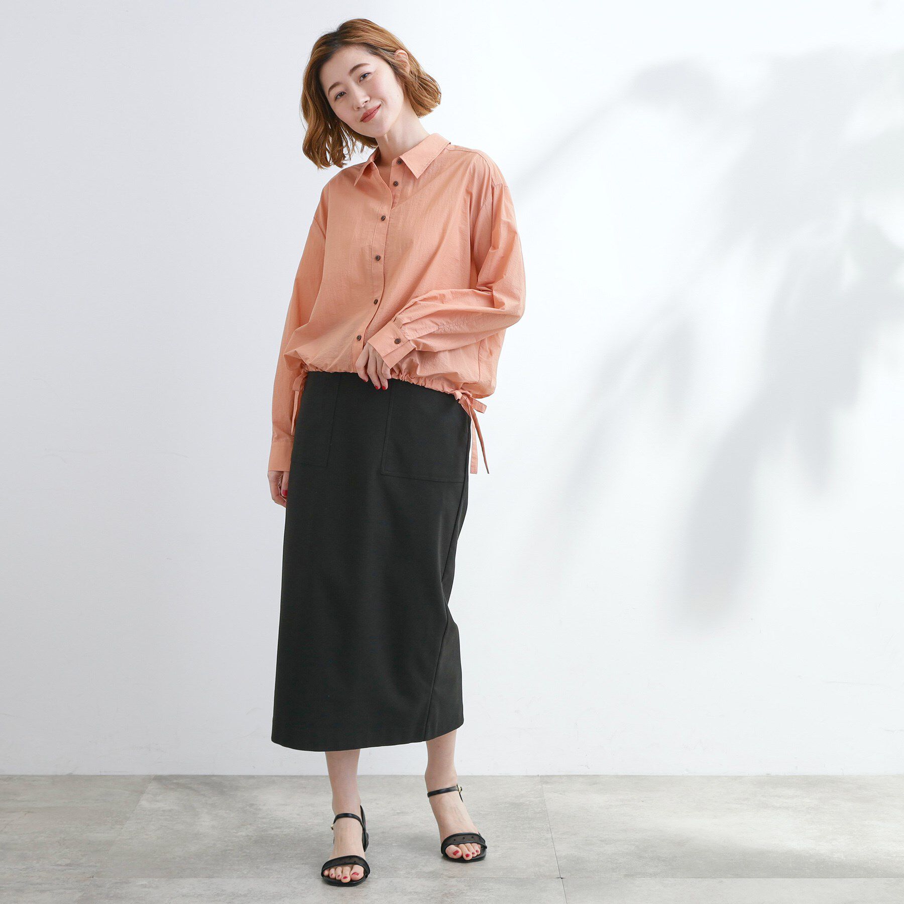 grove「【UVカット/洗える】クロップドシアーシャツ」|シャツ・ブラウス|