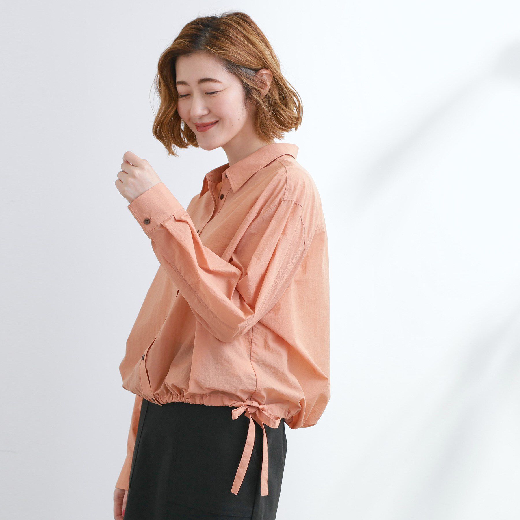 grove「【UVカット/洗える】クロップドシアーシャツ」|シャツ・ブラウス|