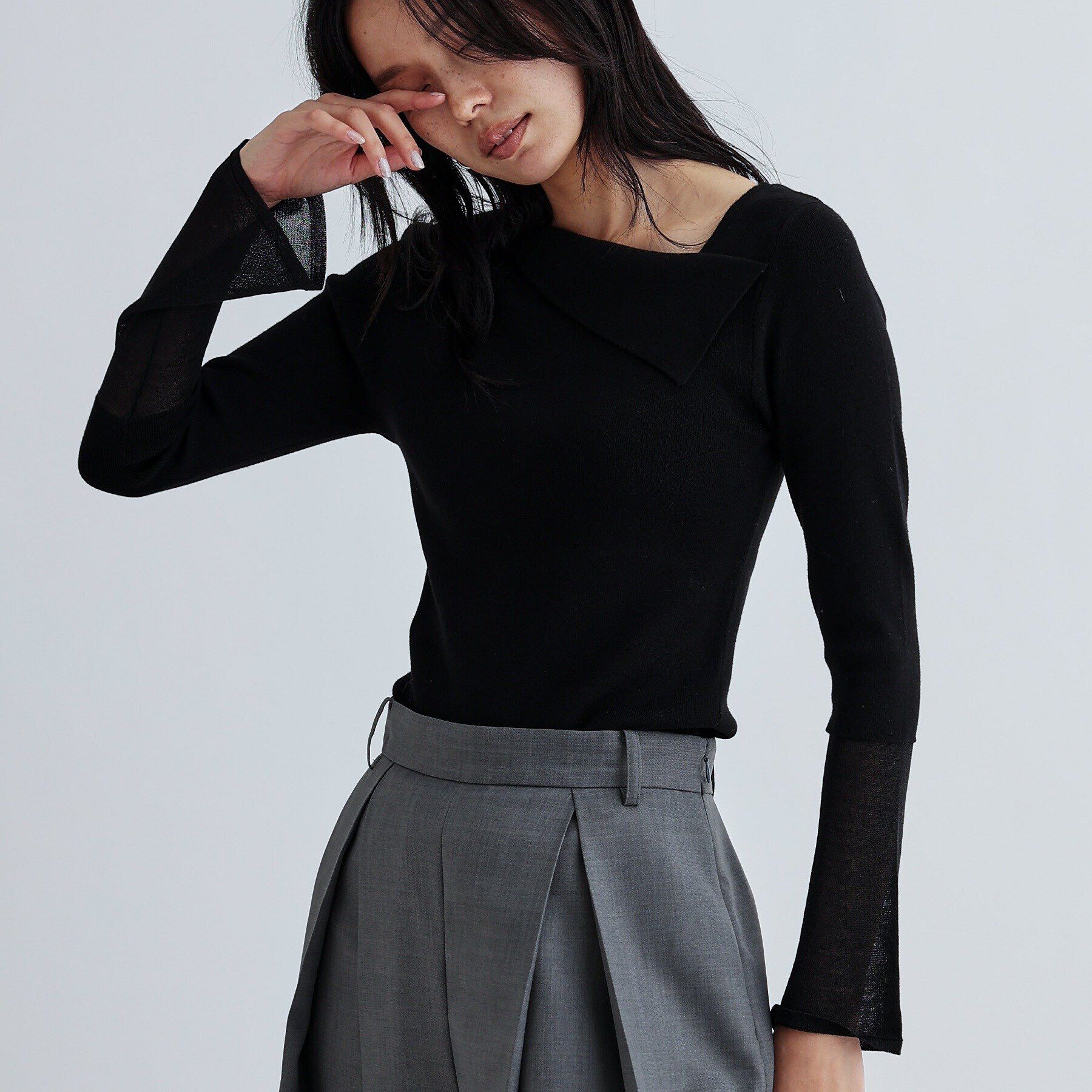 GALLEST「シアーベルスリーブニット」|ニット・セーター|