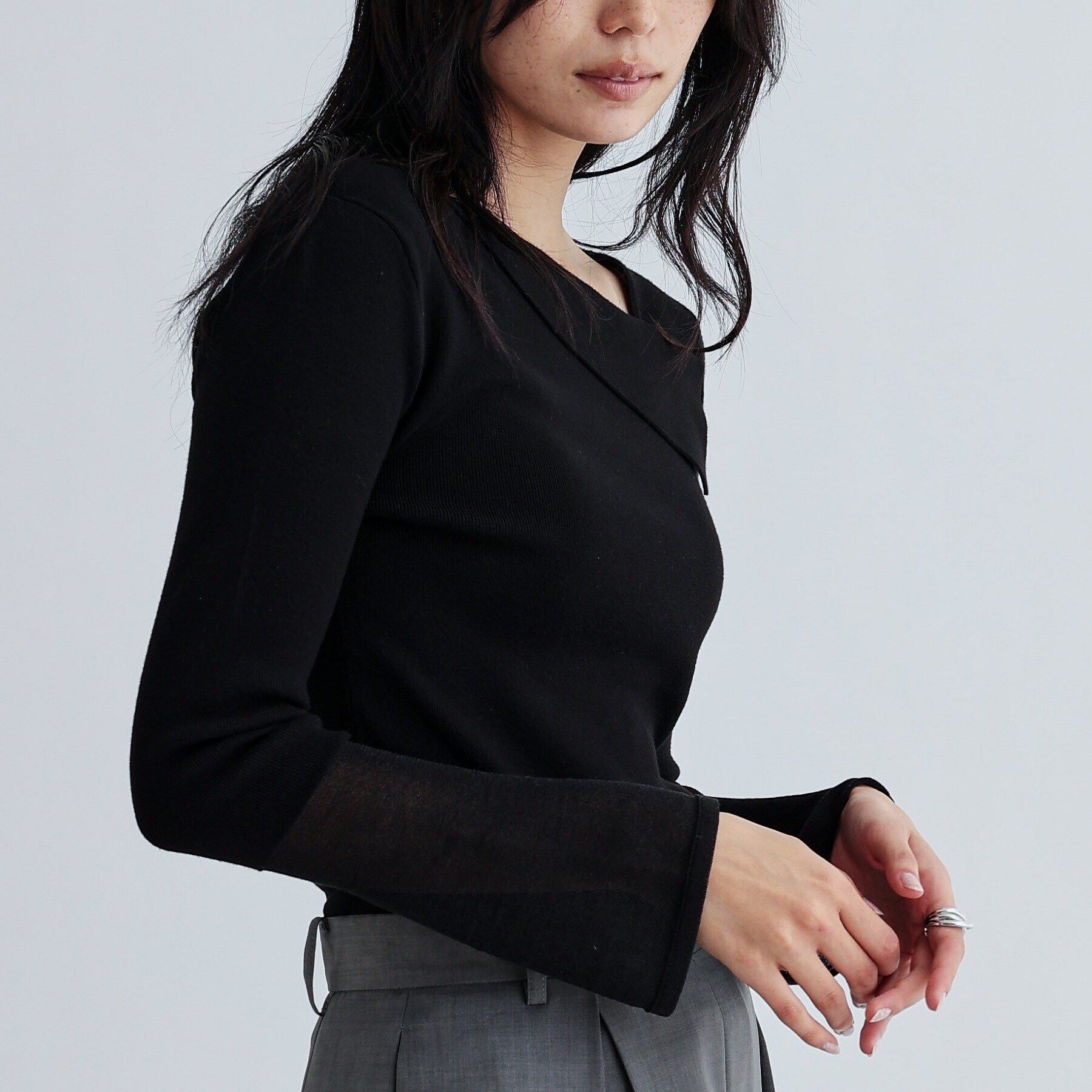 GALLEST「シアーベルスリーブニット」|ニット・セーター|