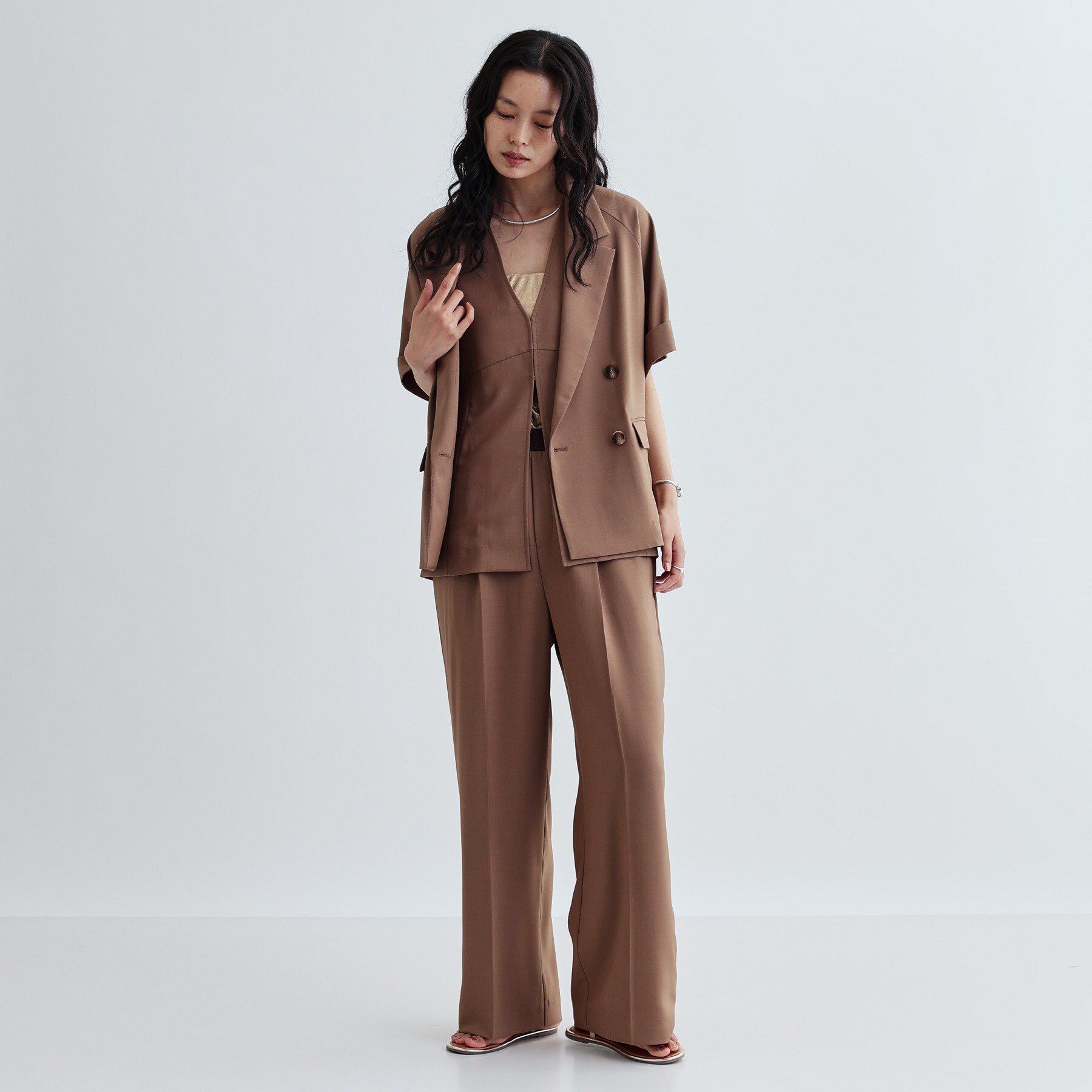 GALLEST「【セットアップ対応】イージーストレートワイドパンツ【カセット服／オケージョン／通勤】」|その他|