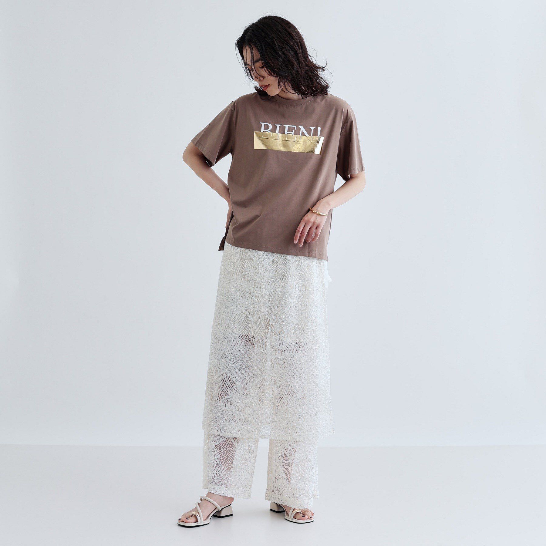 GALLEST「【再入荷】箔プリントロゴTシャツ」|Tシャツ・カットソー|