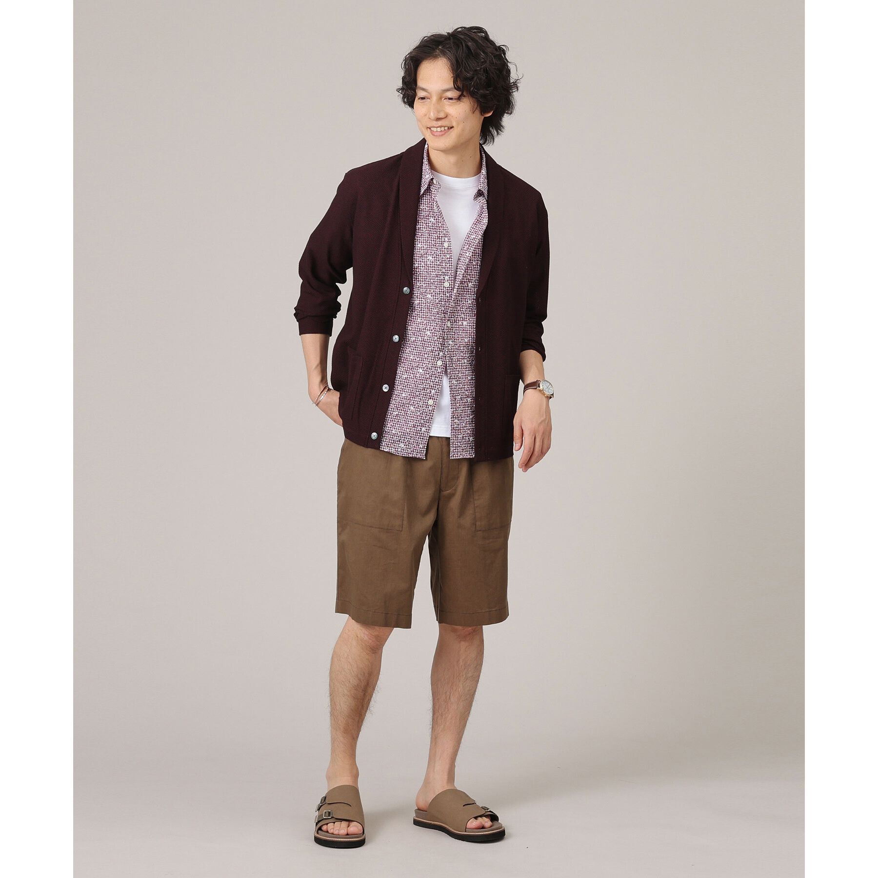 TAKEO KIKUCHI「【無地・チェック・ボタニカル柄】リップル シャツ」|シャツ・ブラウス|