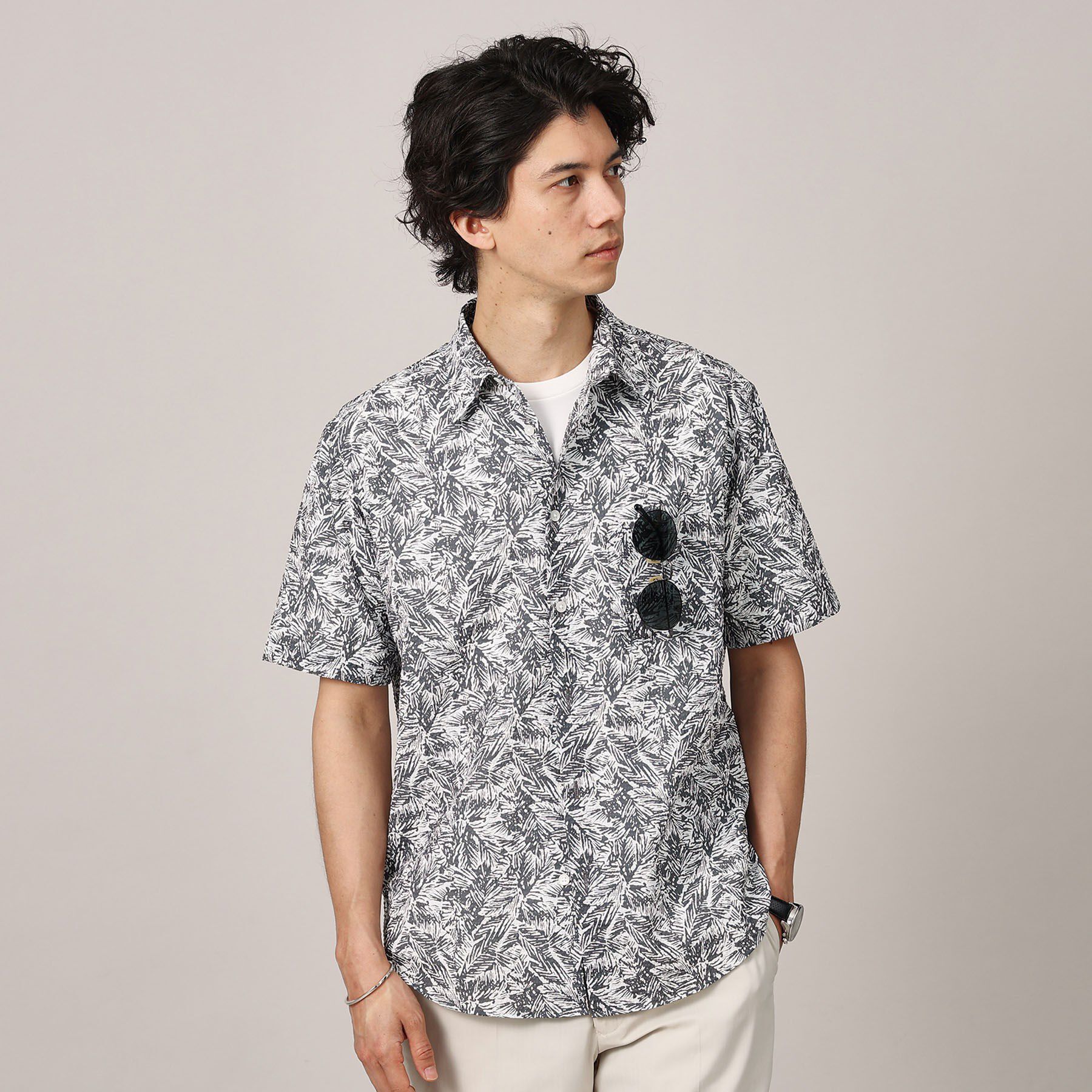 TAKEO KIKUCHI「【無地・チェック・ボタニカル柄】リップル シャツ」|シャツ・ブラウス|