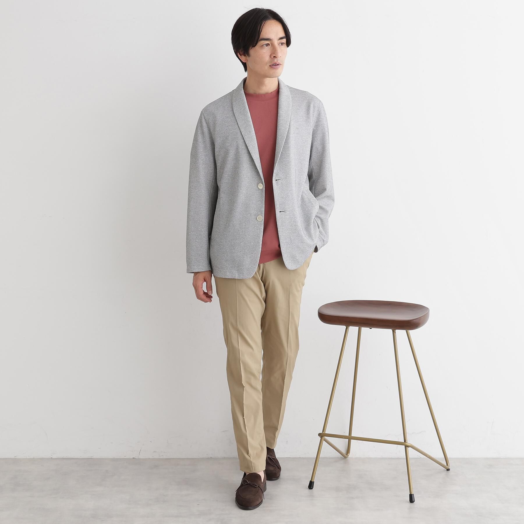 TAKEO KIKUCHI「【尾州ファブリック】 スライドパズル柄 ポンチ プルオーバー」|Tシャツ・カットソー|