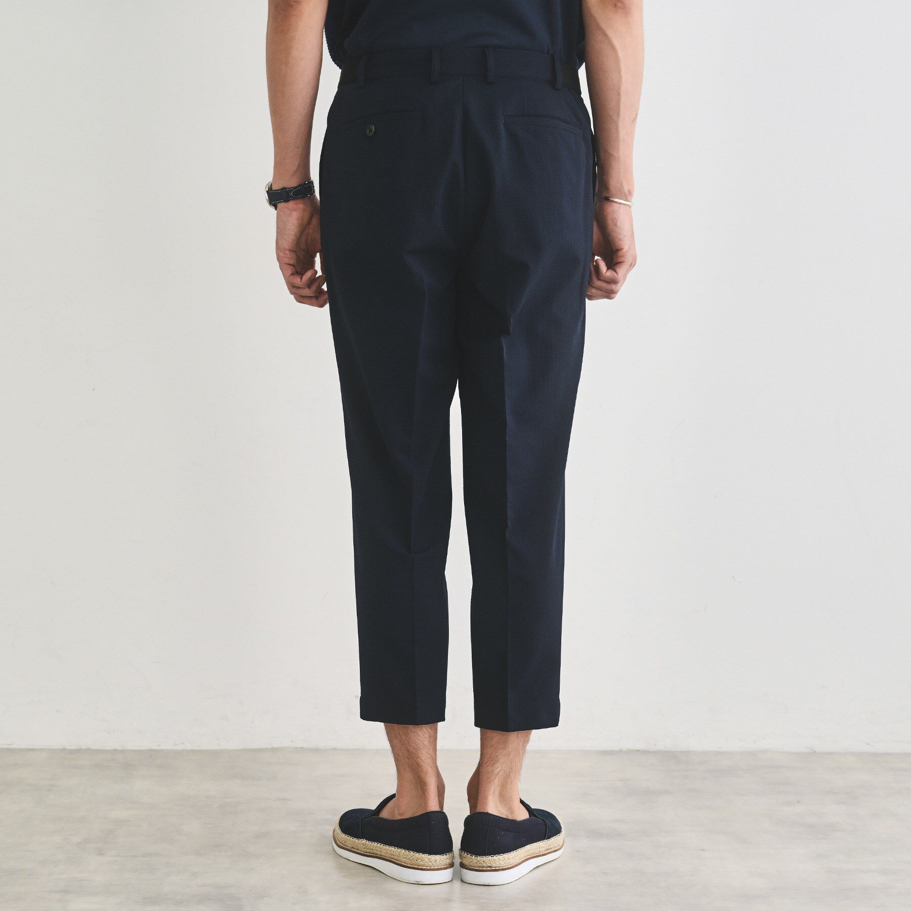 TAKEO KIKUCHI「サッカーストライプ サイドゴアウエスト 8分丈 パンツ」|その他|