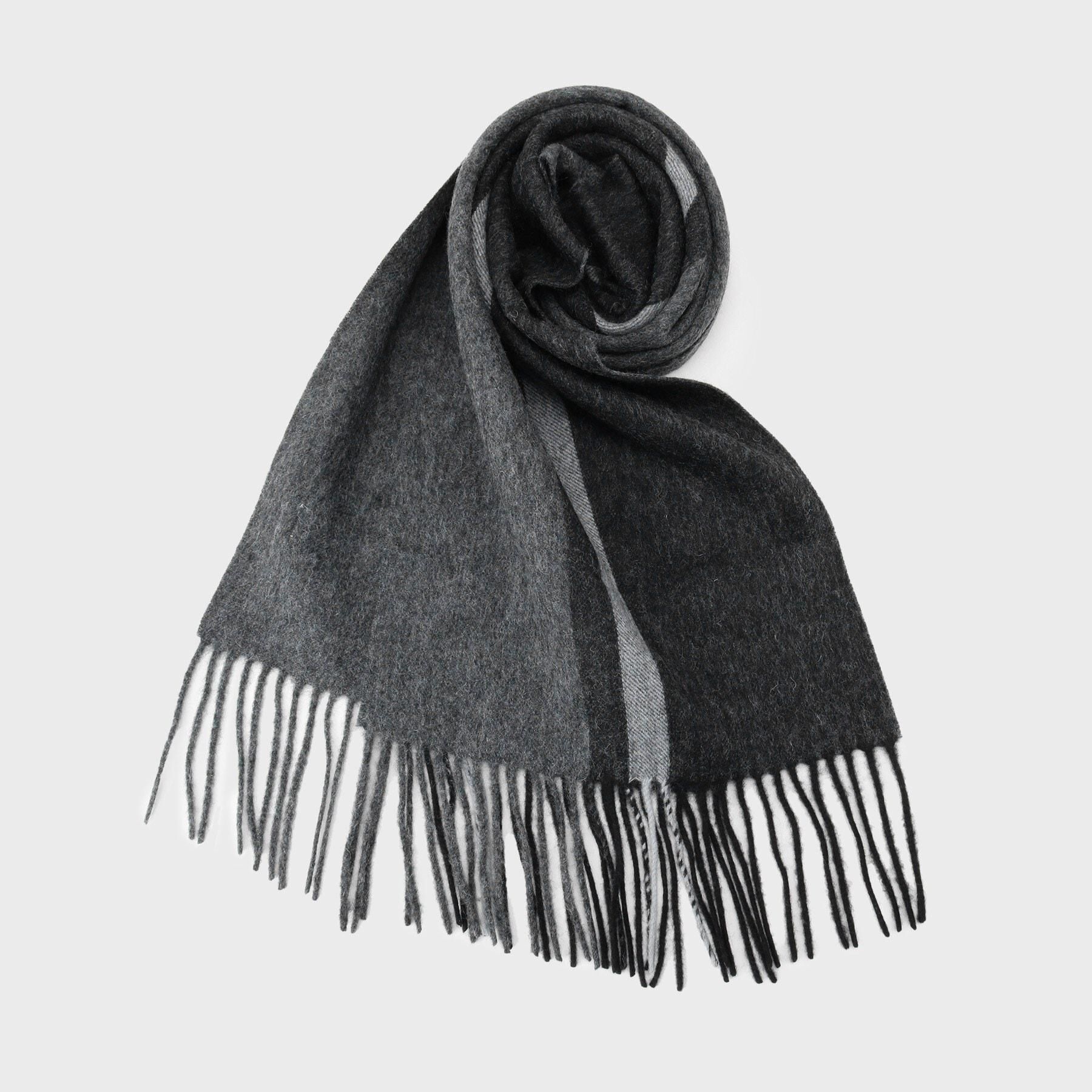 TAKEO KIKUCHI「【ラッピング巾着セット】カシミヤブレンドパネルマフラー」|ストール|