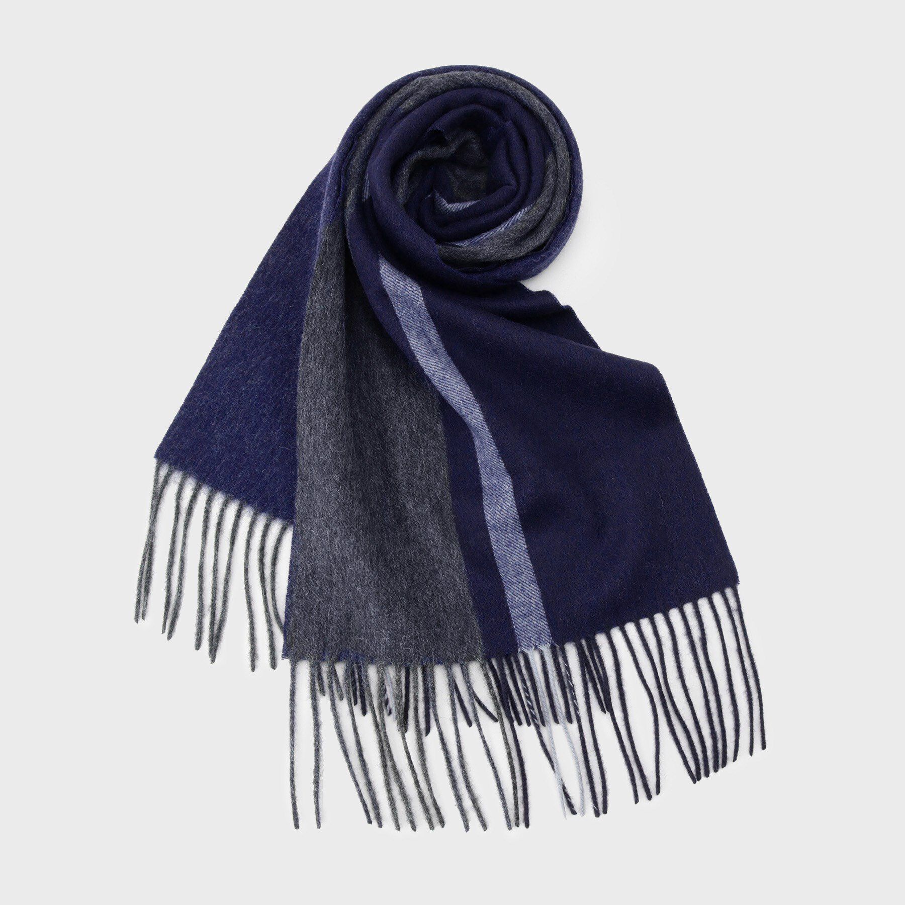 TAKEO KIKUCHI「【ラッピング巾着セット】カシミヤブレンドパネルマフラー」|ストール|