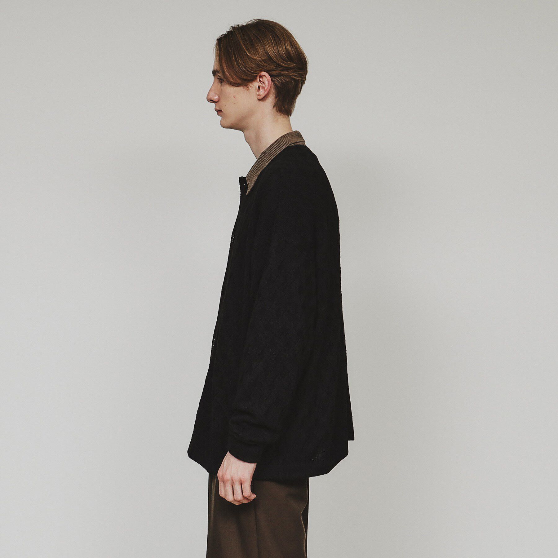 tk.TAKEO KIKUCHI「衿付きニットカーディガン」|カーディガン|