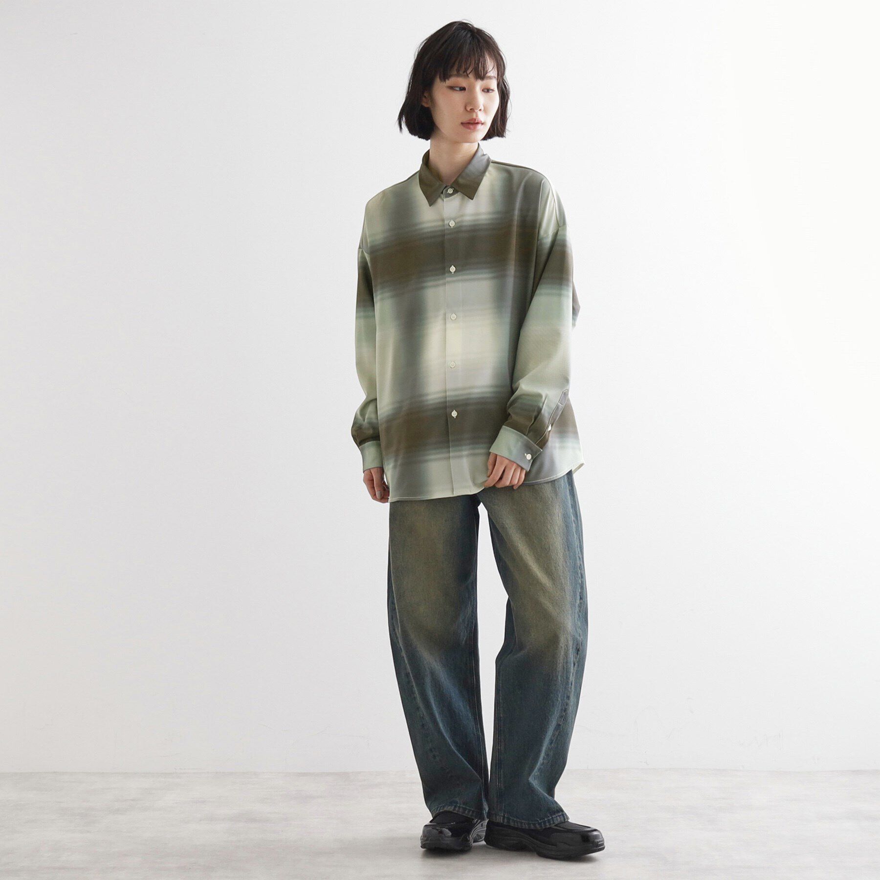 tk.TAKEO KIKUCHI「グラデオンブレーチェックシャツ」|シャツ・ブラウス|