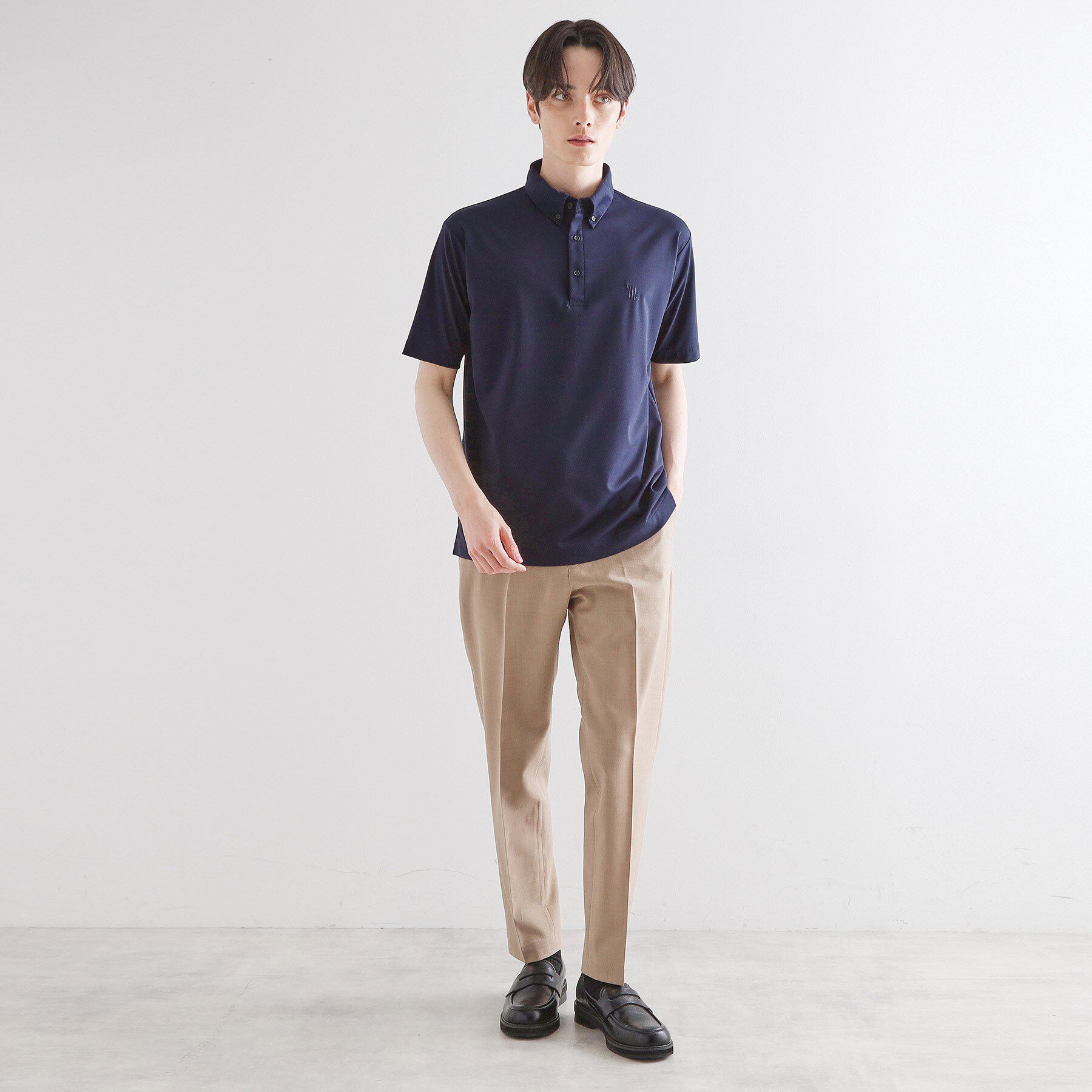 tk.TAKEO KIKUCHI「【マシンウォッシャブル】ハイゲージジャージストレッチポロシャツ」|ポロシャツ|