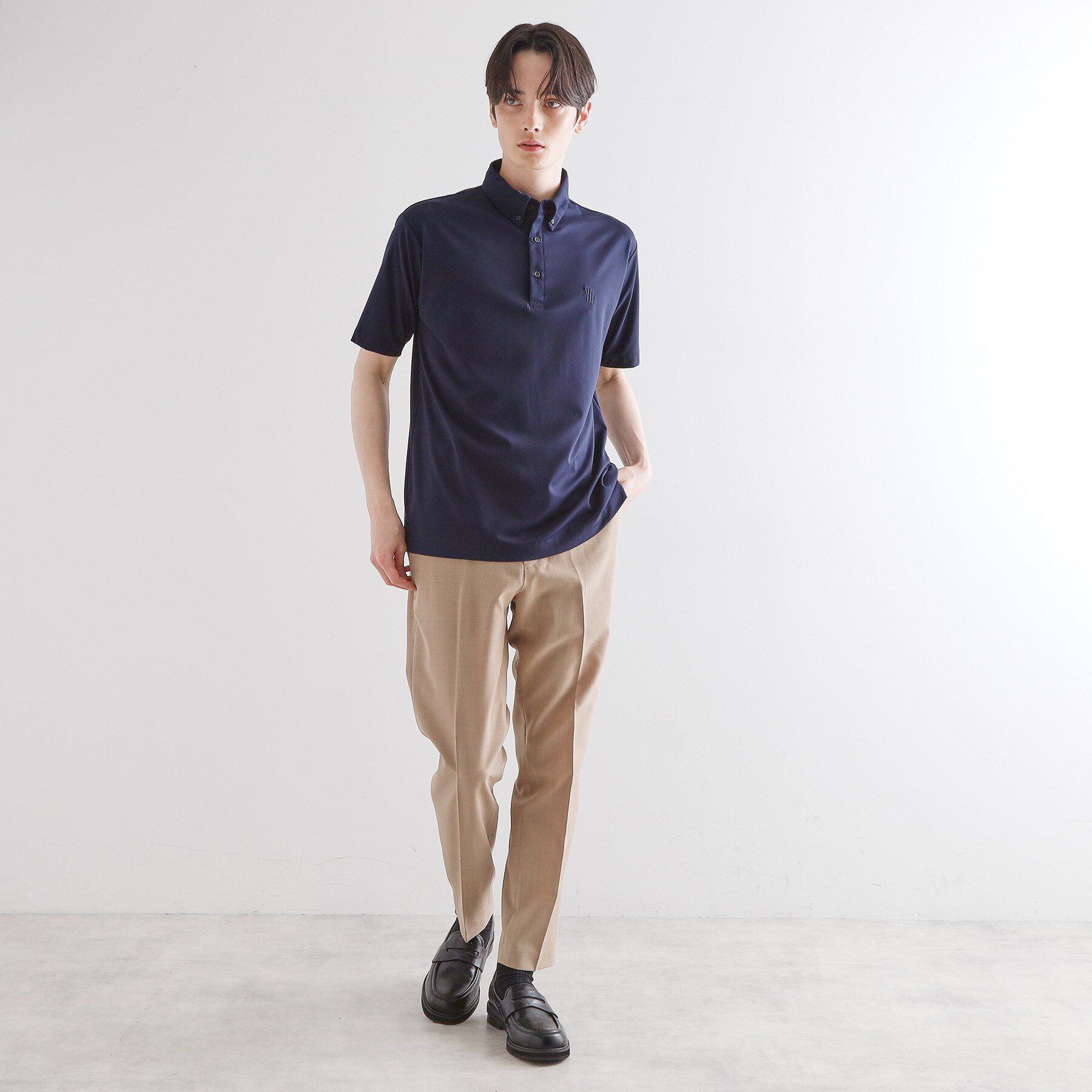 tk.TAKEO KIKUCHI「【マシンウォッシャブル】ハイゲージジャージストレッチポロシャツ」|ポロシャツ|