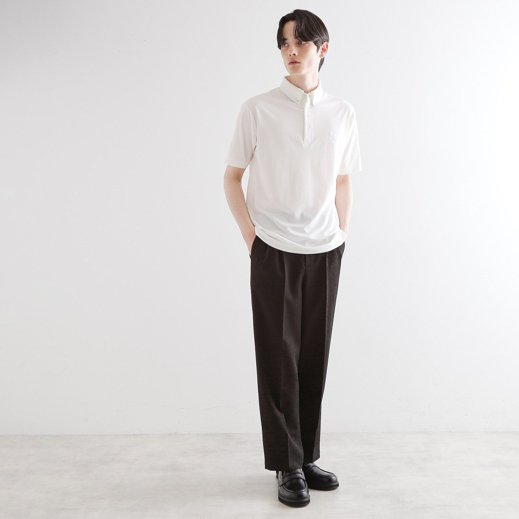 tk.TAKEO KIKUCHI「【マシンウォッシャブル】ハイゲージジャージストレッチポロシャツ」|ポロシャツ|