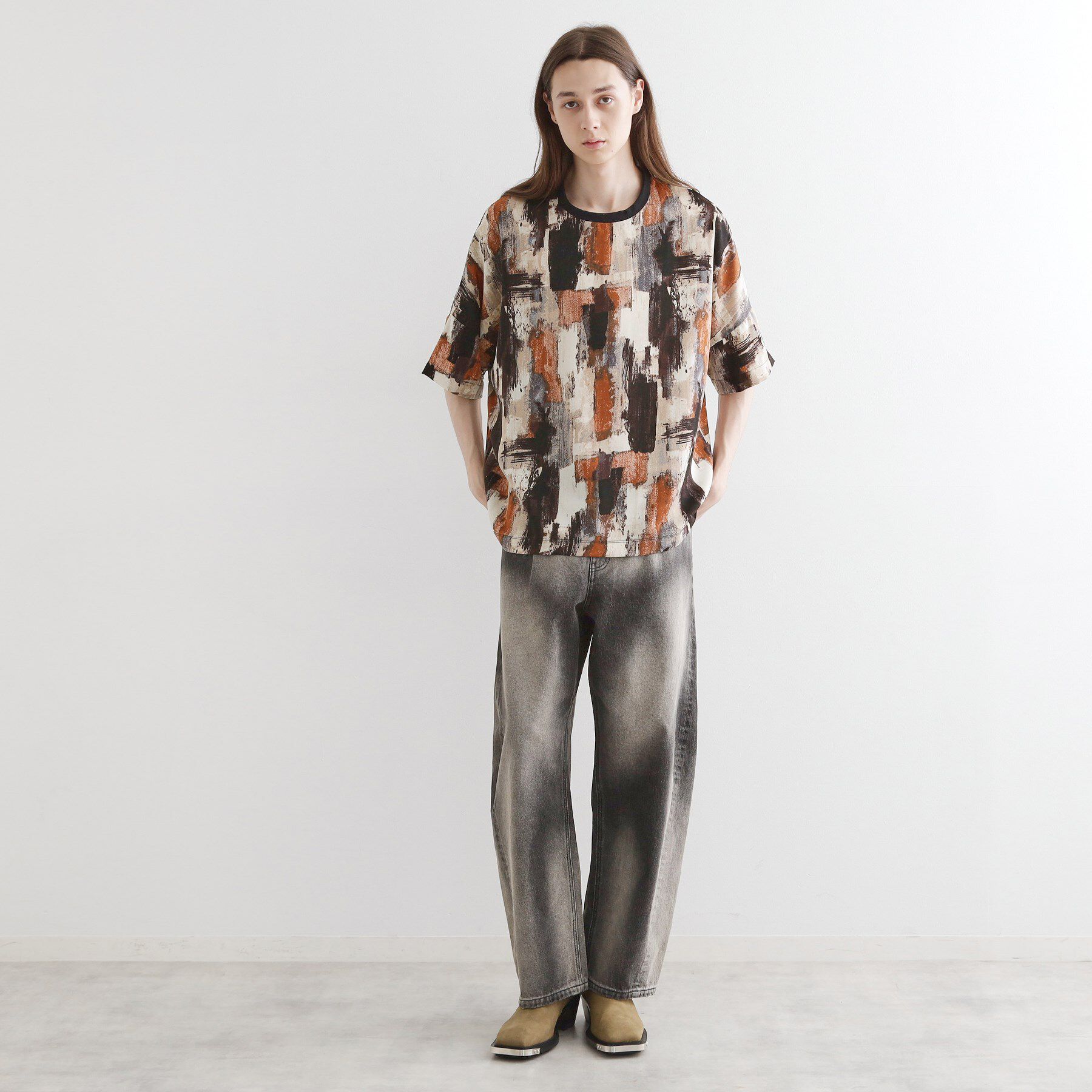 tk.TAKEO KIKUCHI「アブストラクトドルマンカットソー」|Tシャツ・カットソー|