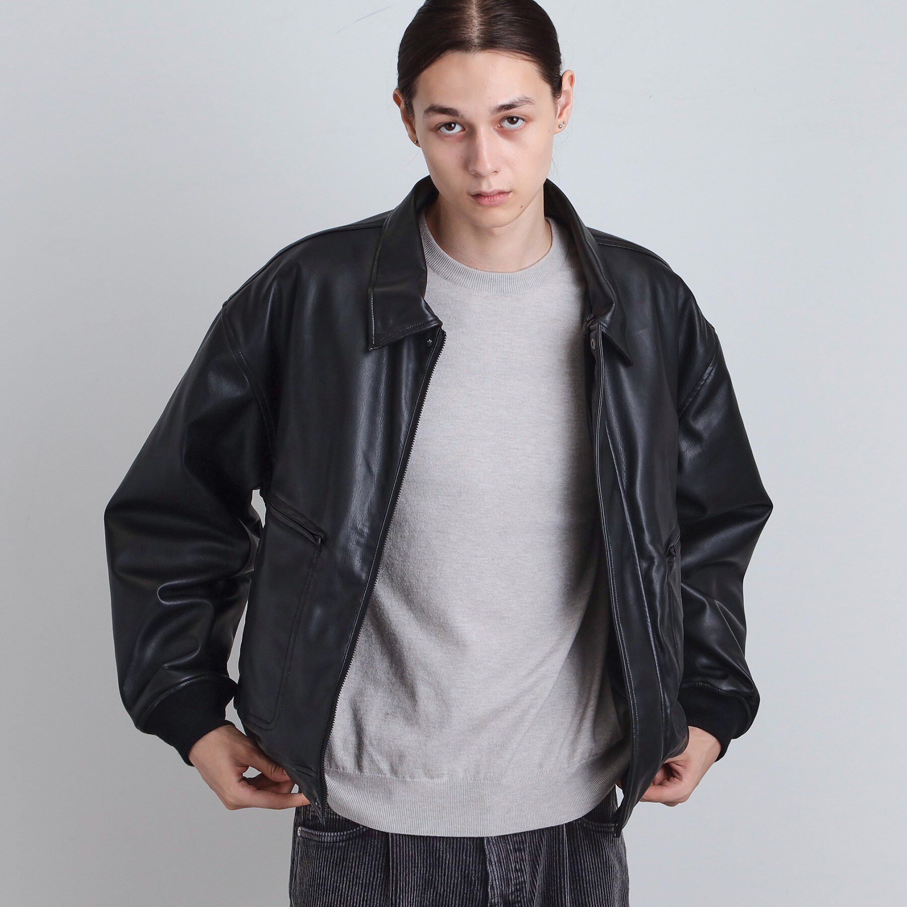 tk.TAKEO KIKUCHI「ヴィンテージライク衿フェイクファーブルゾン」|ブルゾン・スタジャン|