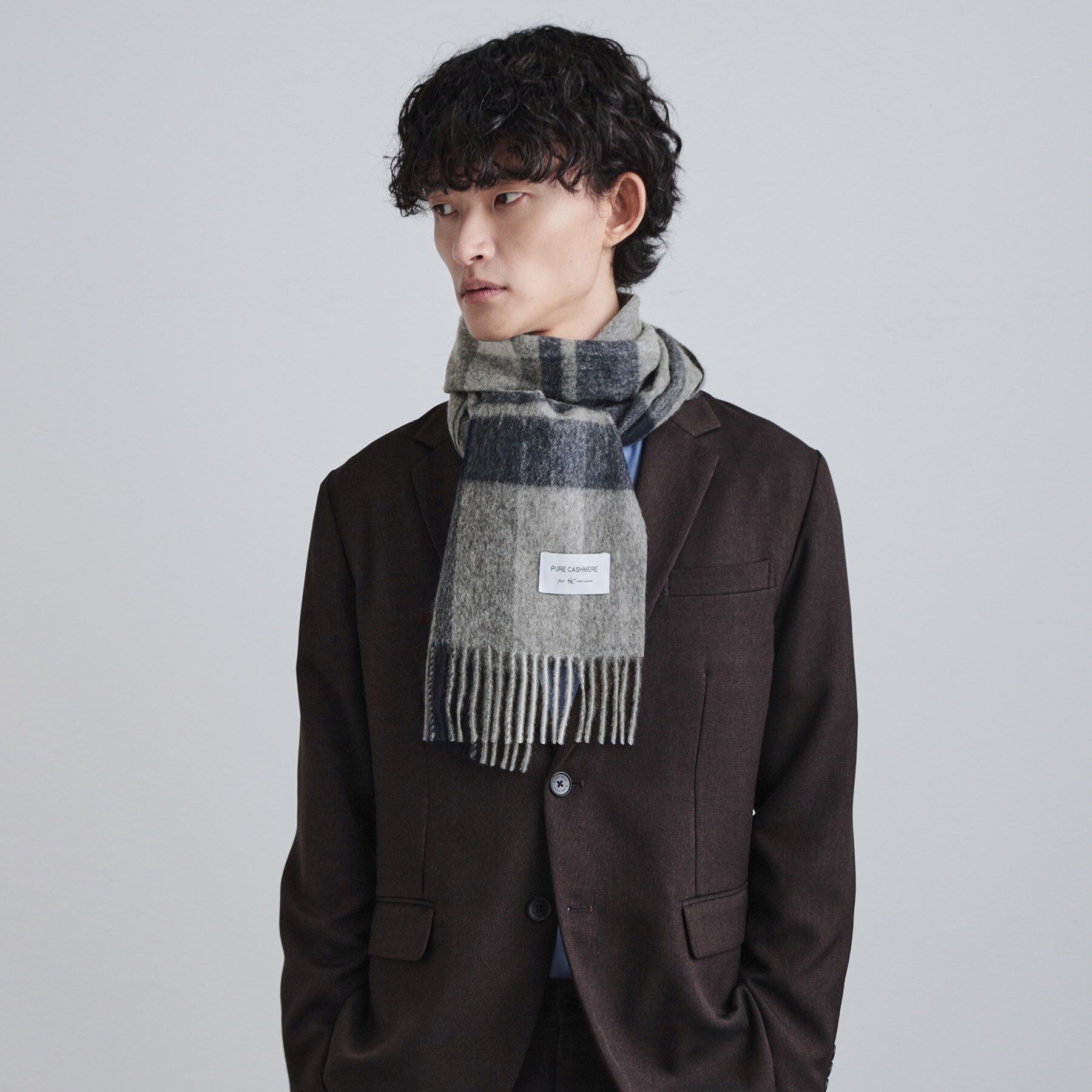 tk.TAKEO KIKUCHI「カシミヤチェックマフラー」|ストール|