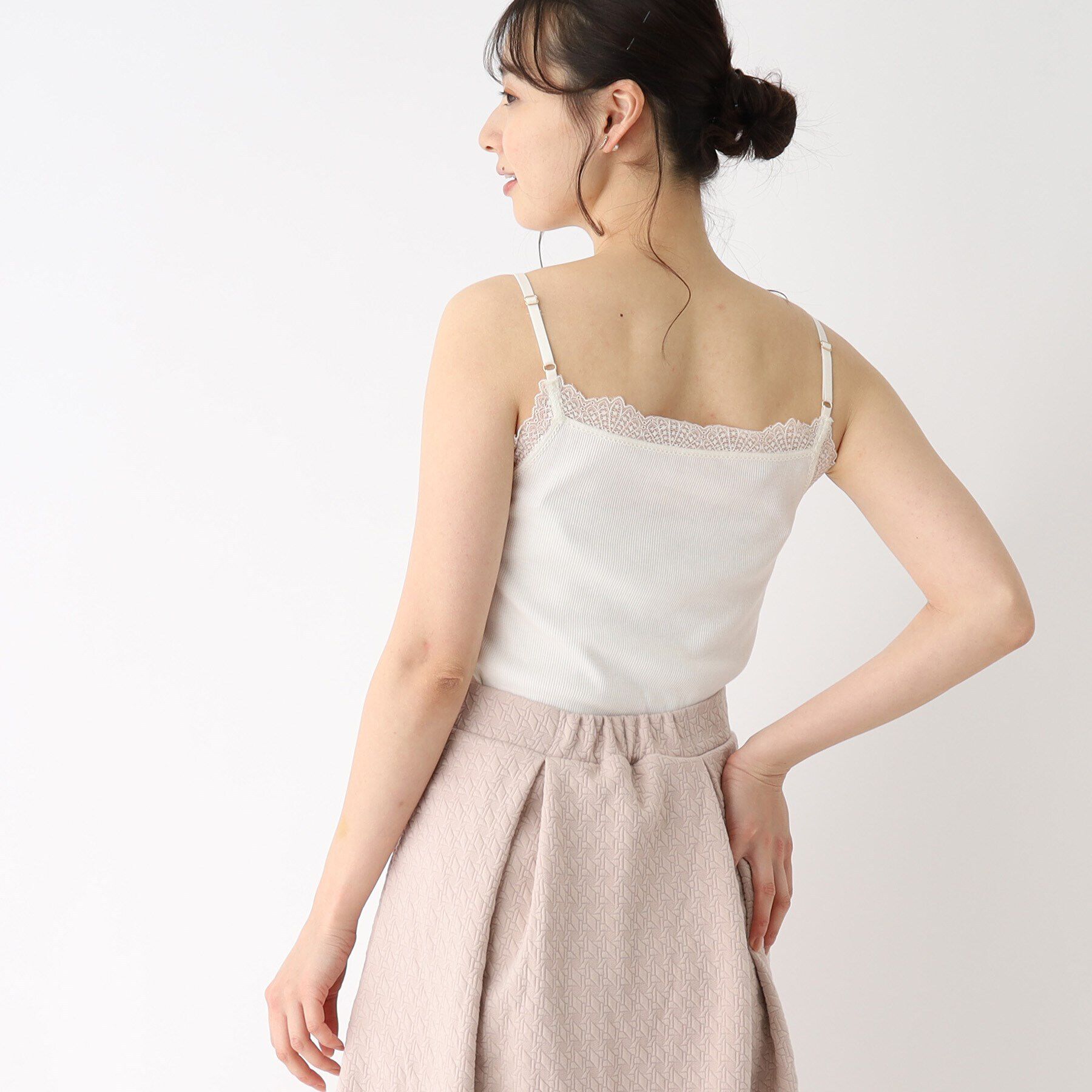 index「丸胴編み レースキャミソール」|キャミソール|