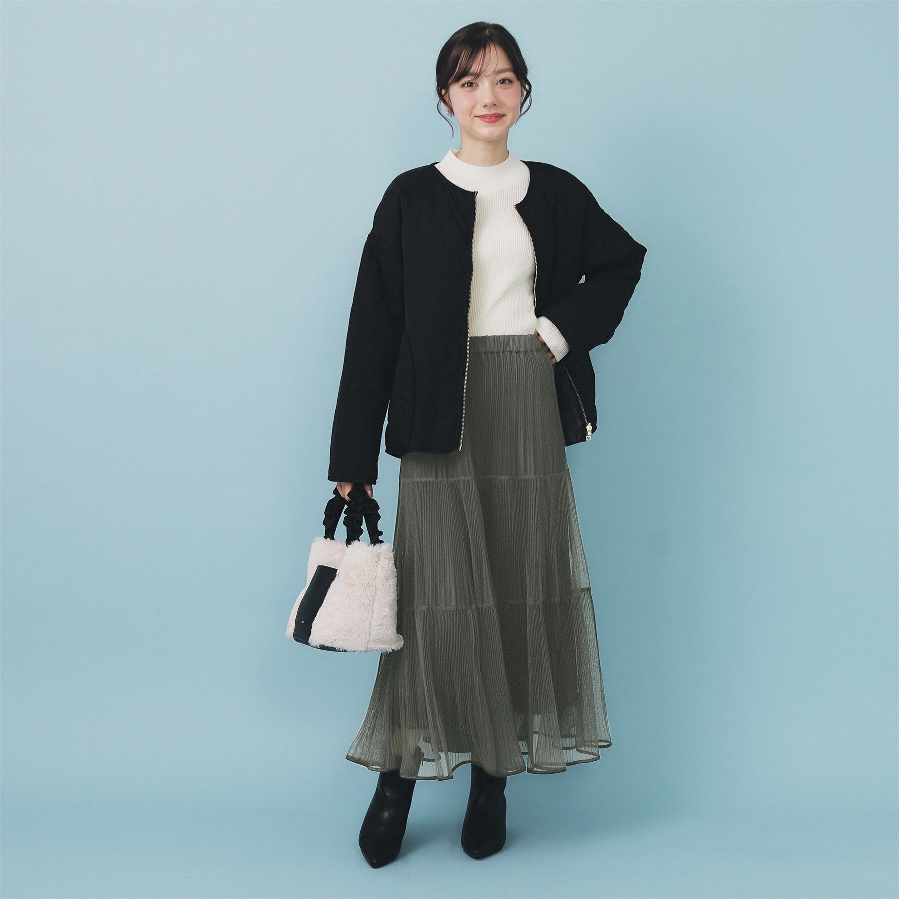 index「リバーシブルチュールティアードフレアスカート【洗濯機OK】」|スカート|