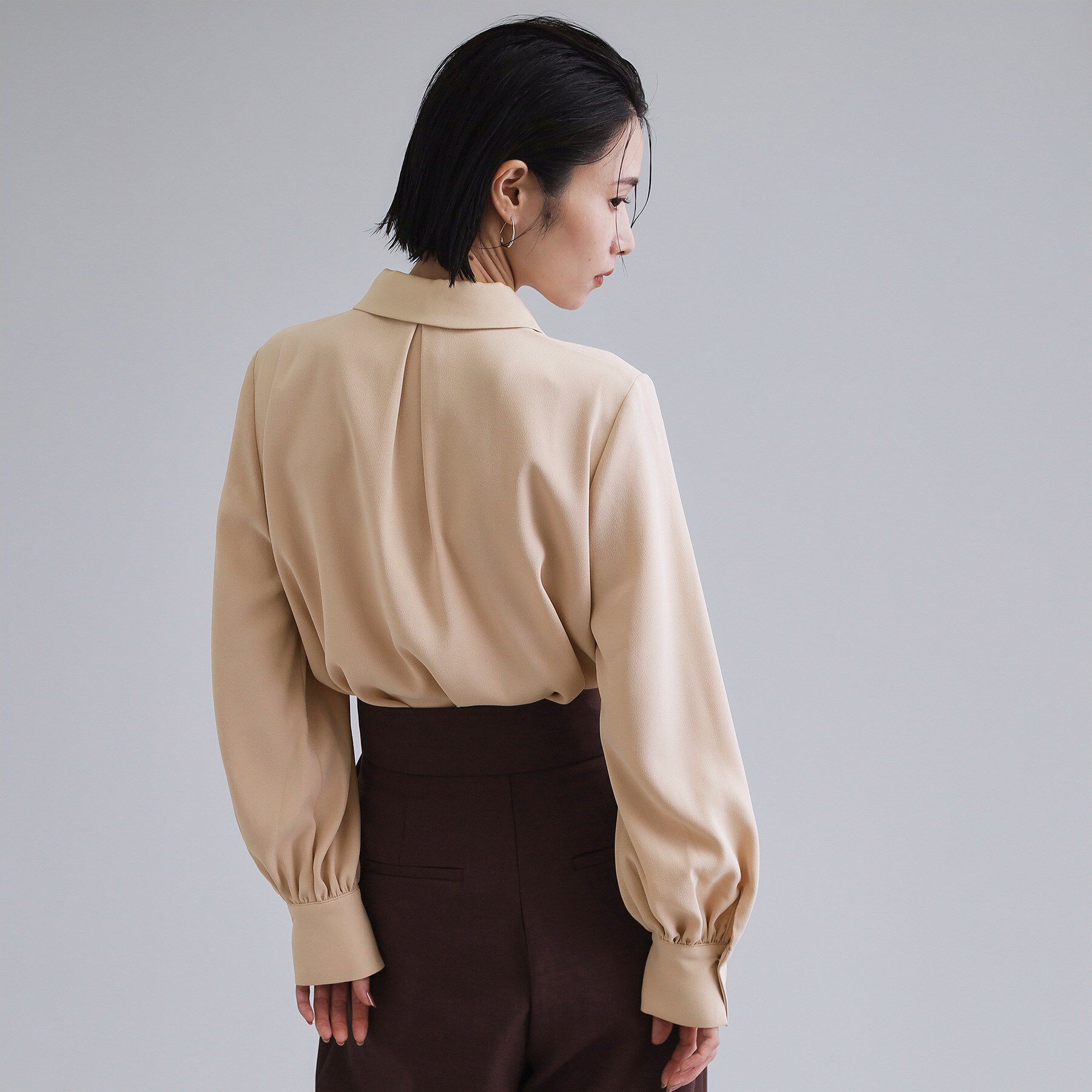 OPAQUE.CLIP「【es】ビックカラーブラウス【洗濯機OK】」|シャツ・ブラウス|