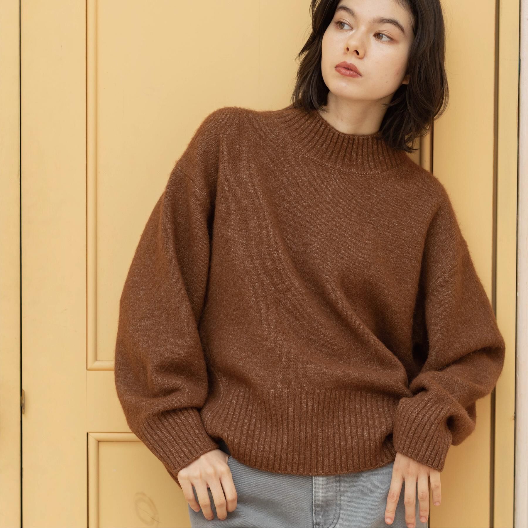 OPAQUE.CLIP「ふわふわハイネックニット【洗濯機OK】」|ニット・セーター|