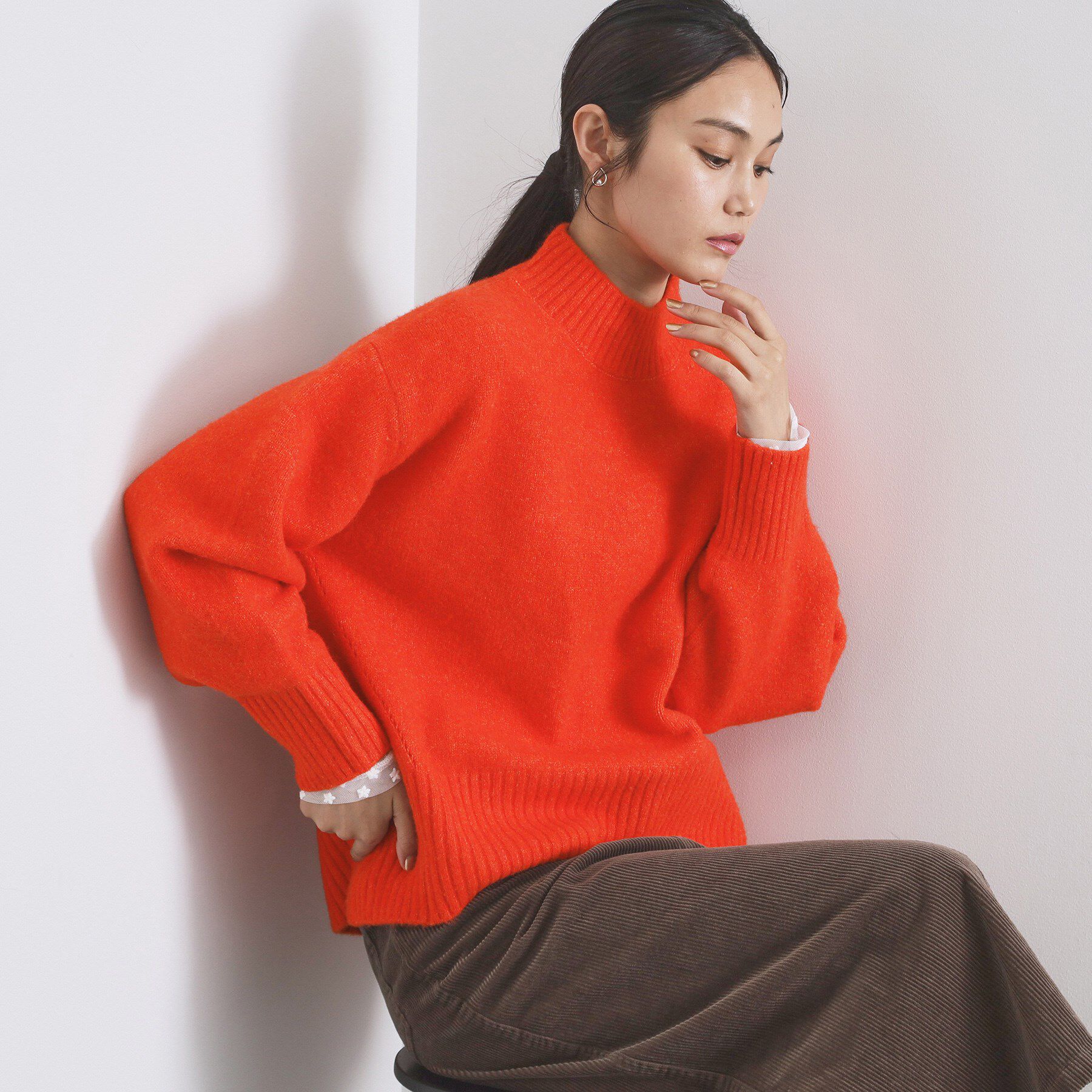 OPAQUE.CLIP「ふわふわハイネックニット【洗濯機OK】」|ニット・セーター|