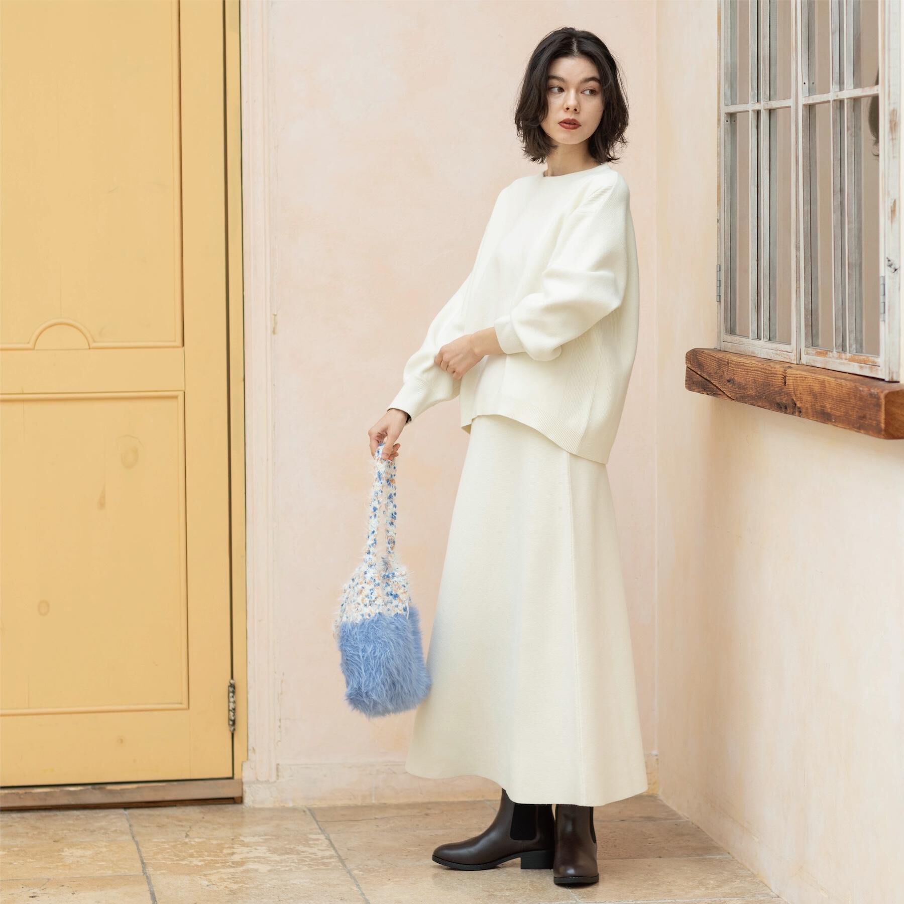 OPAQUE.CLIP「ニットフレアスカート/セットアップ対応【洗濯機OK】」|スカート|