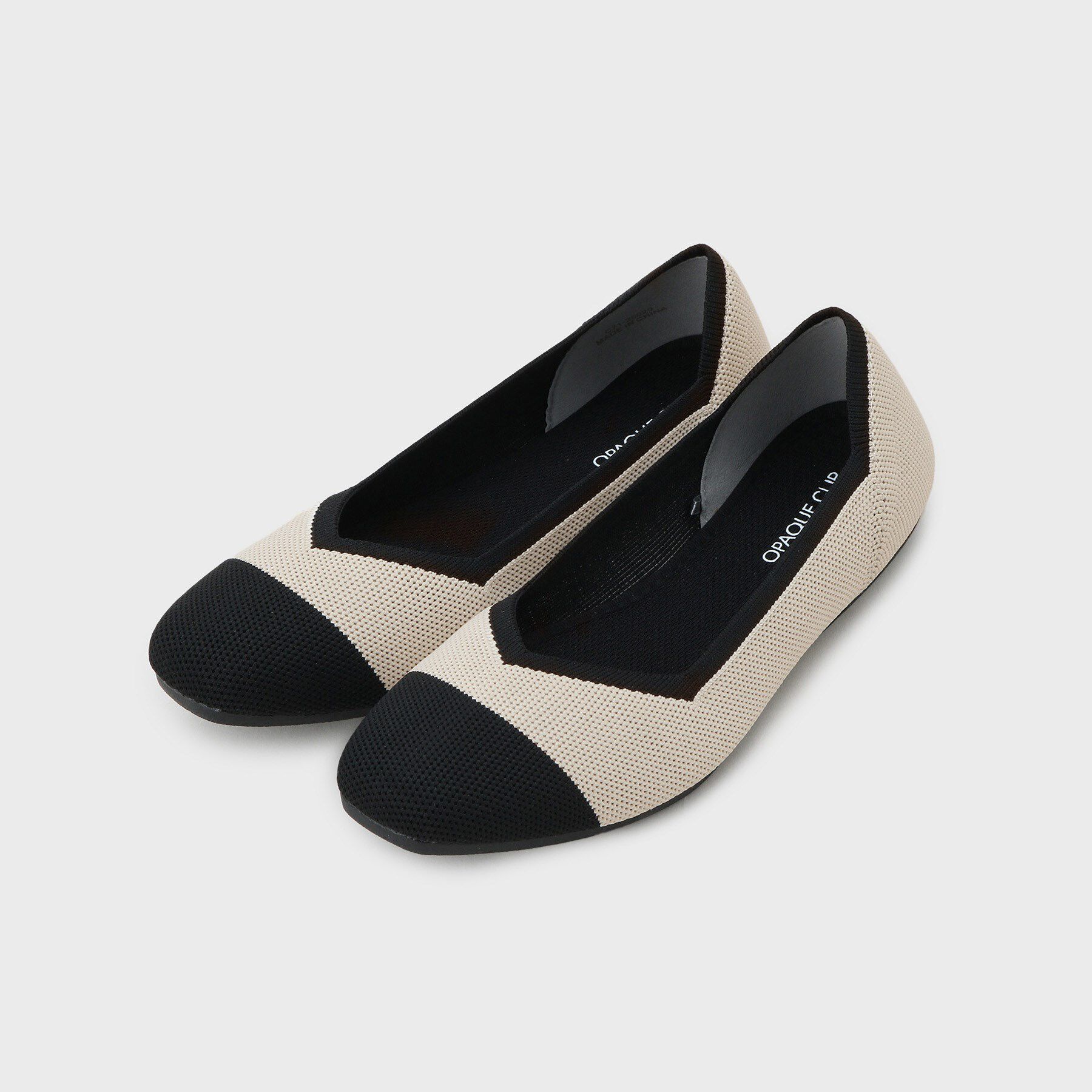 OPAQUE.CLIP「スクエアトゥニットパンプス」|パンプス|ベージュ(552)