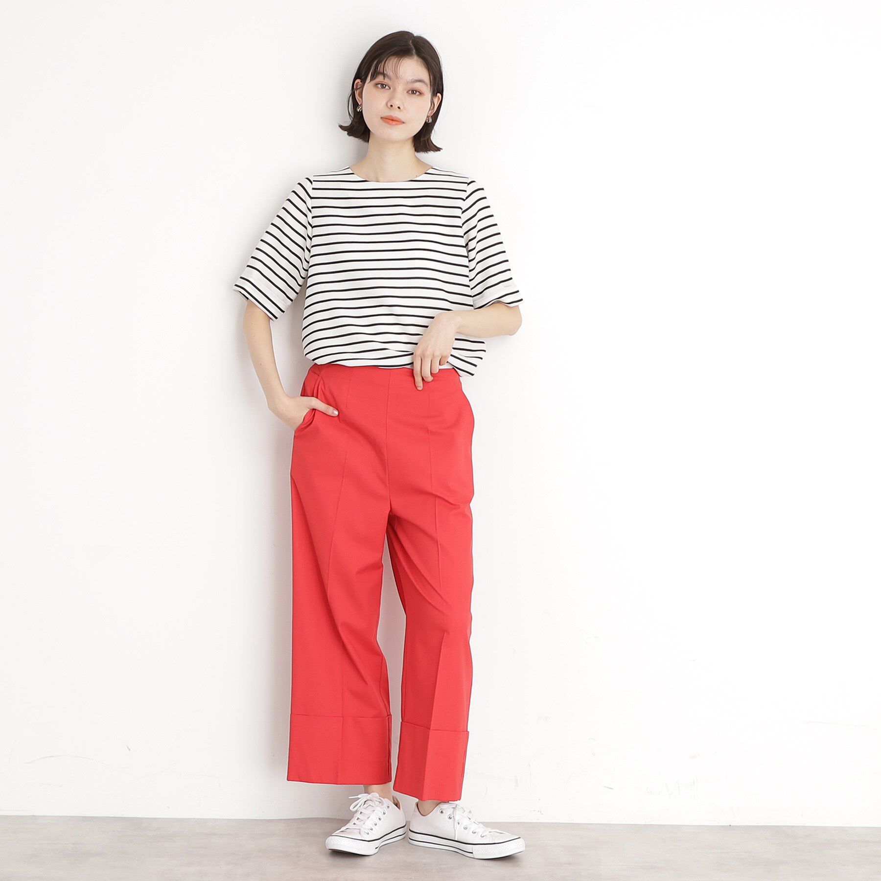 THE SHOP TK「麻調ブラウス【シワになりにくい/洗える】」|シャツ・ブラウス|