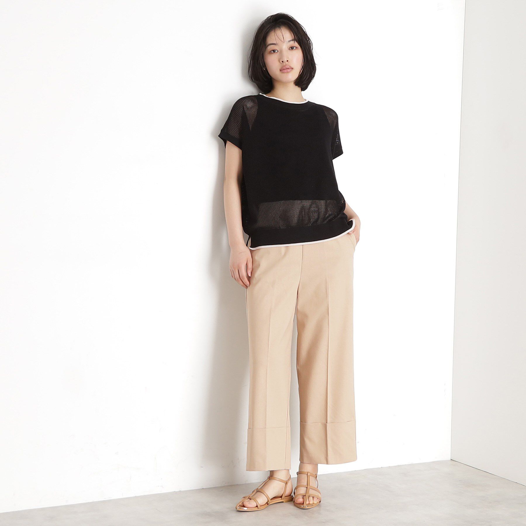 THE SHOP TK「麻混ワイドパンツ【洗える】」|その他|