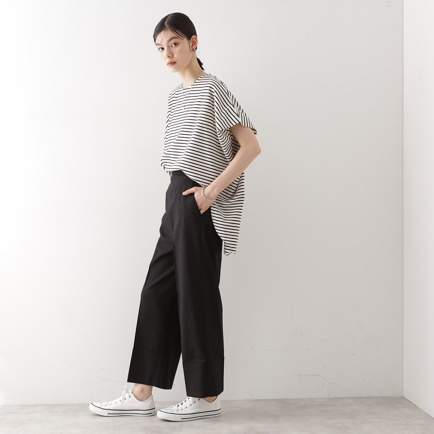 THE SHOP TK「麻混ワイドパンツ【洗える】」|その他|