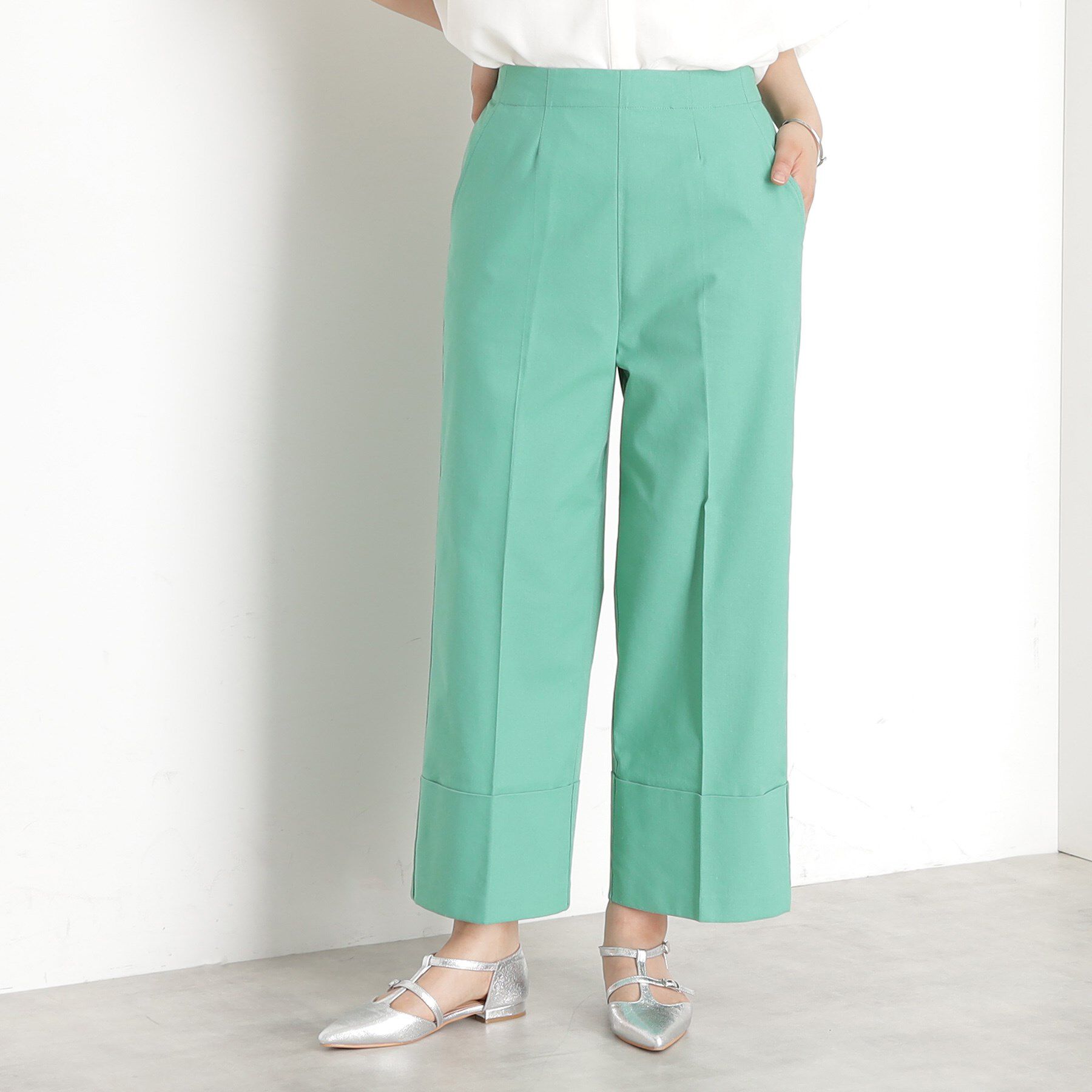 THE SHOP TK「麻混ワイドパンツ【洗える】」|その他|