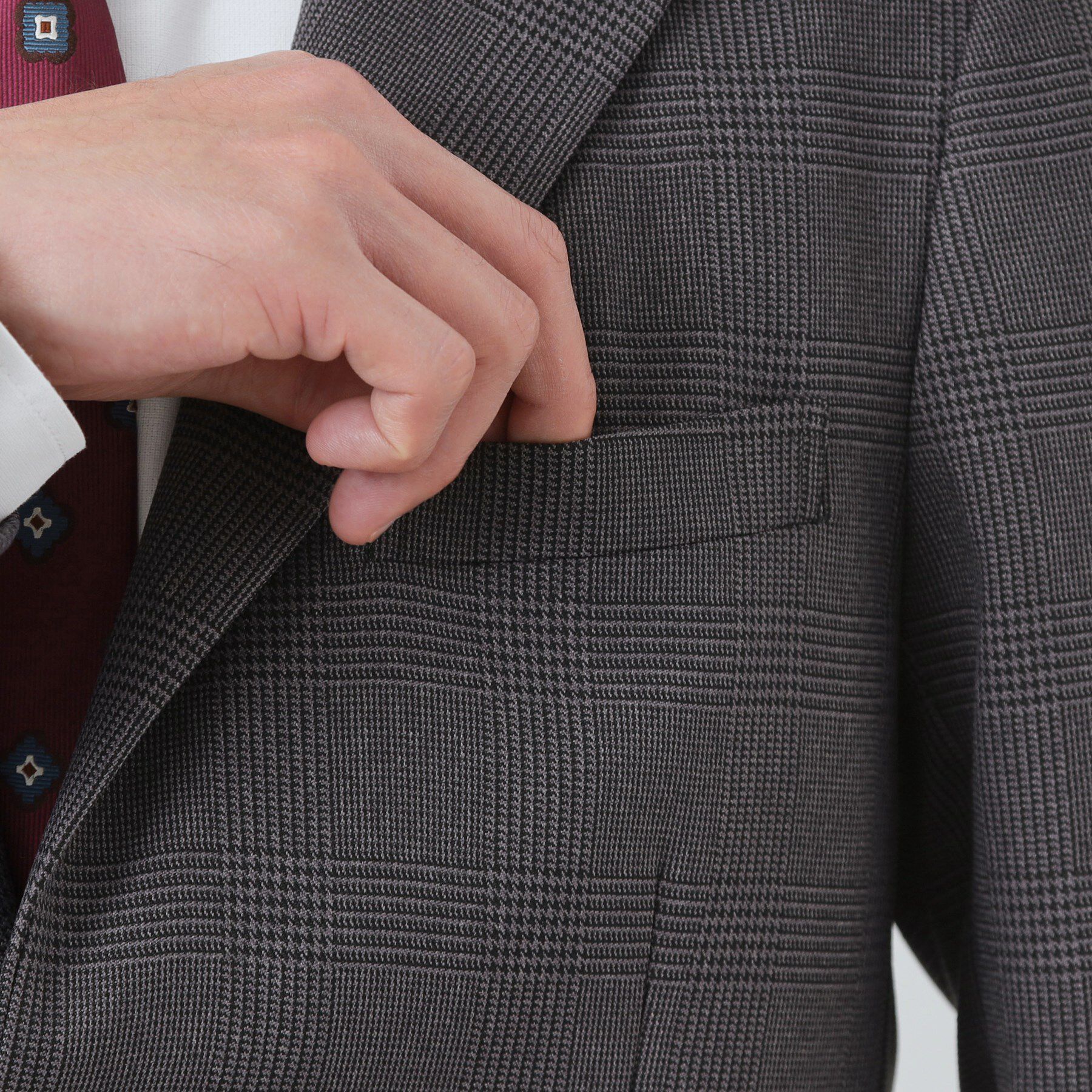 THE SHOP TK「【セットアップ可/防シワ/洗濯機OK】AVANT WOOLYグレンチェックジャケット」|テーラードジャケット|