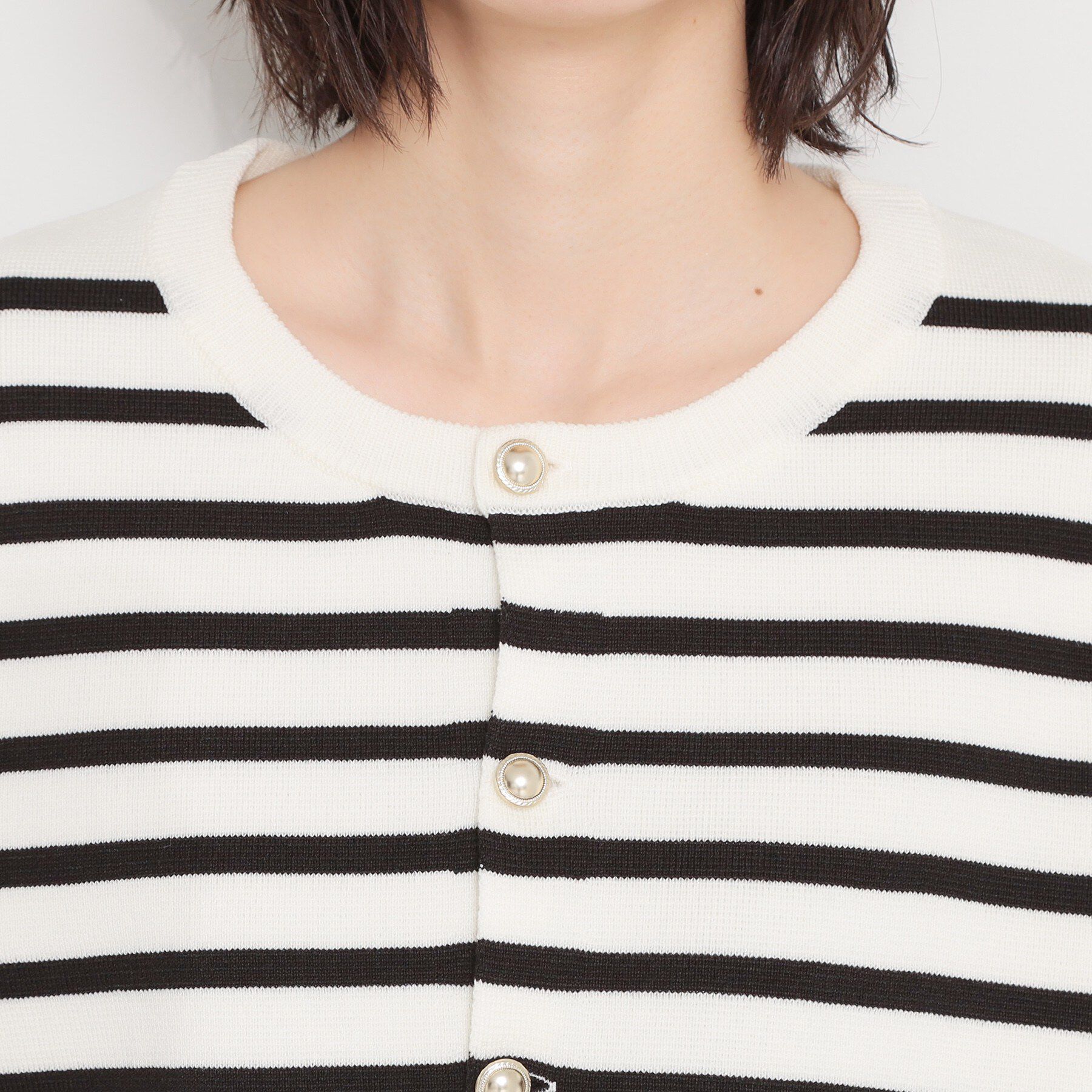 THE SHOP TK「ハーフミラノカーデ」|カーディガン|