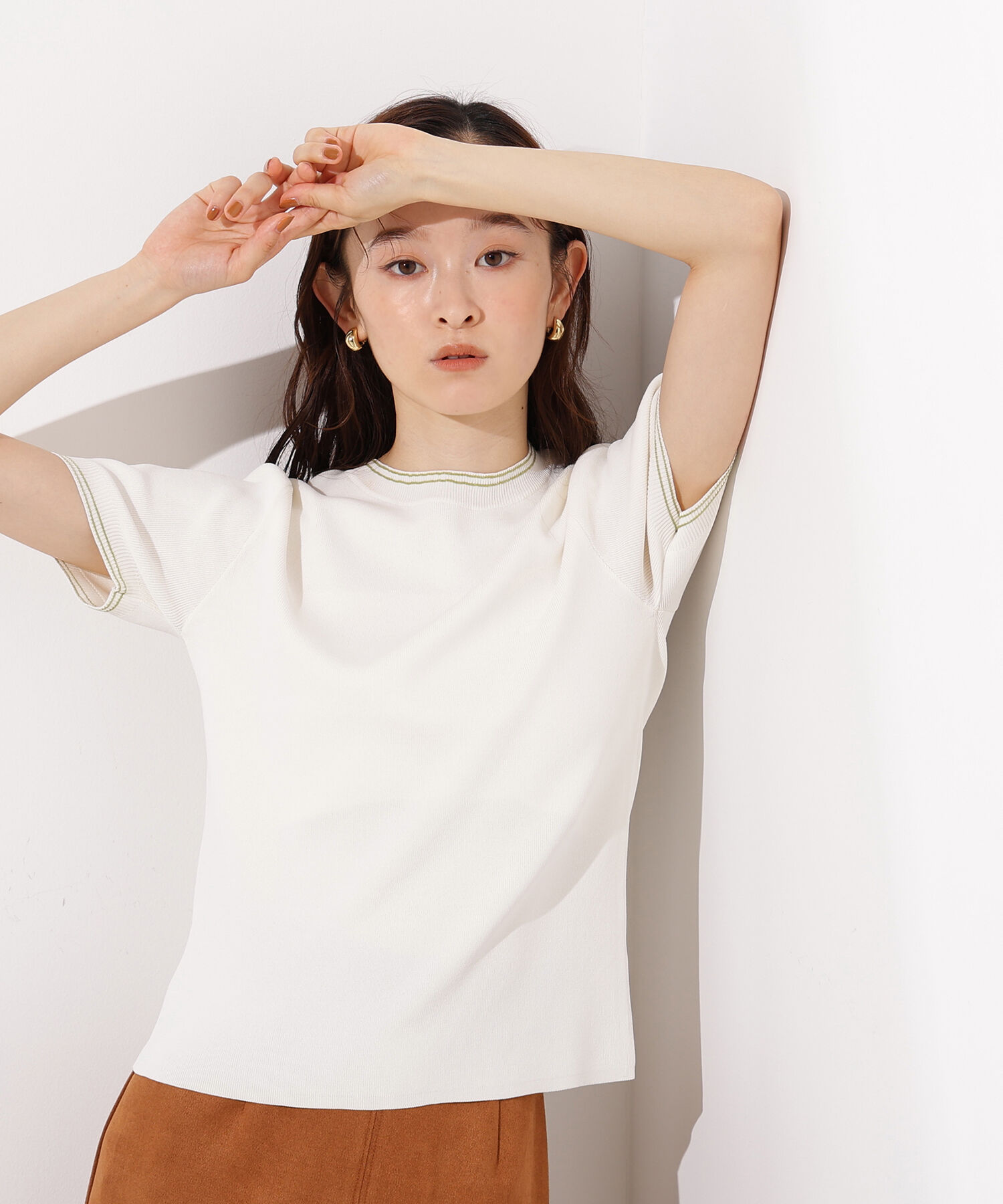  「ラインコンパクトニット」|ニット・セーター|オフ1