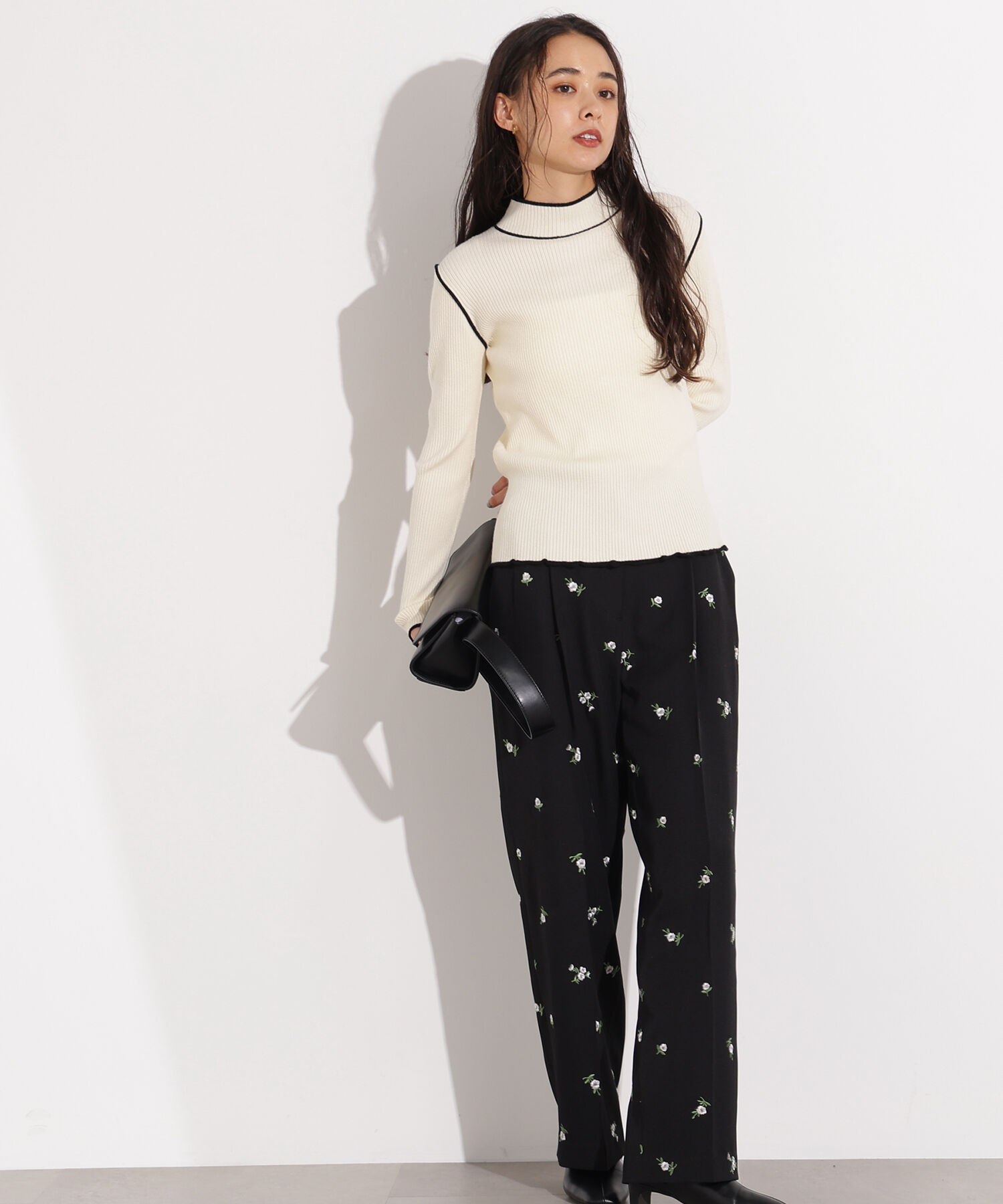  「ラインモックネックニット」|ニット・セーター|