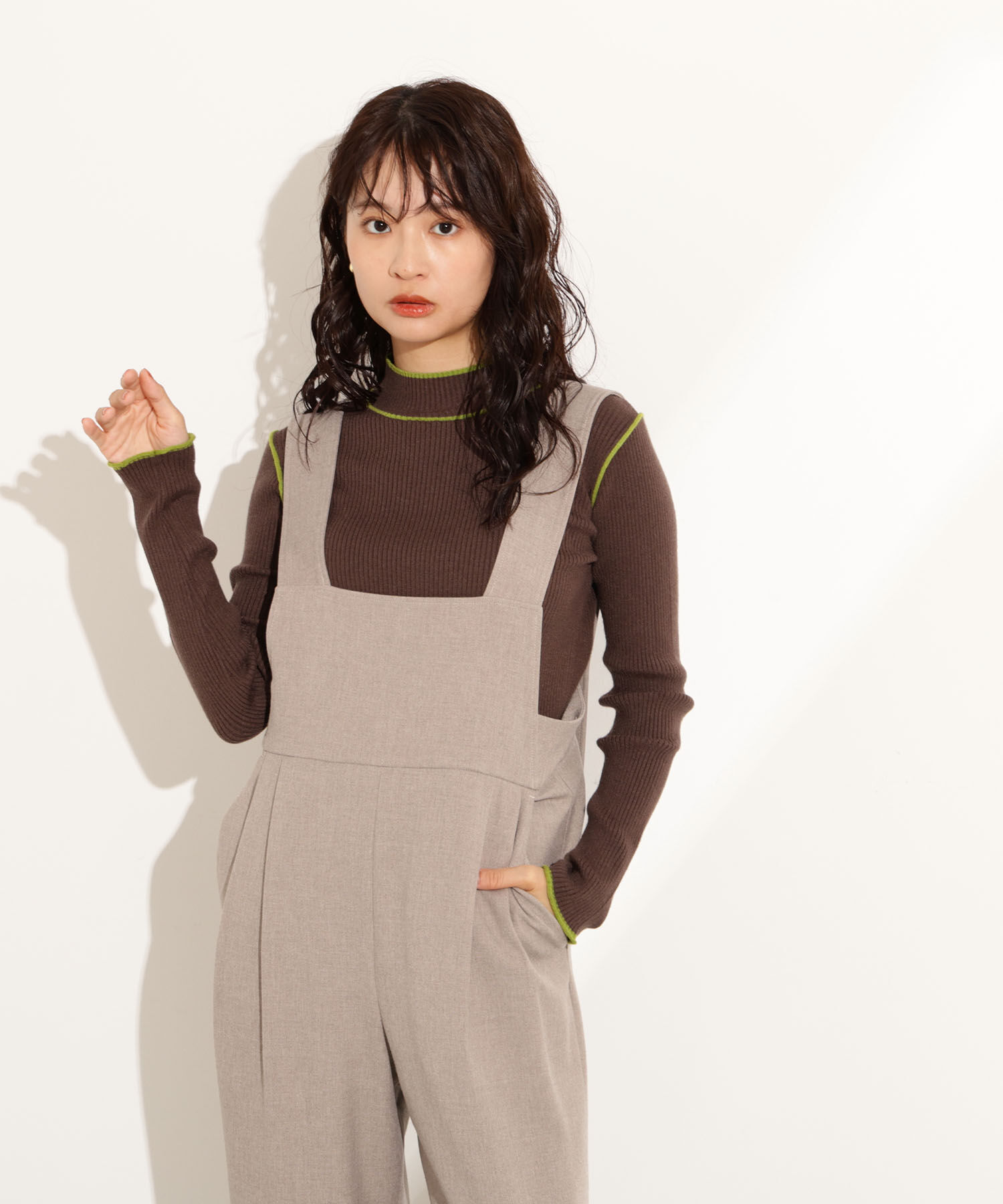  「ラインモックネックニット」|ニット・セーター|