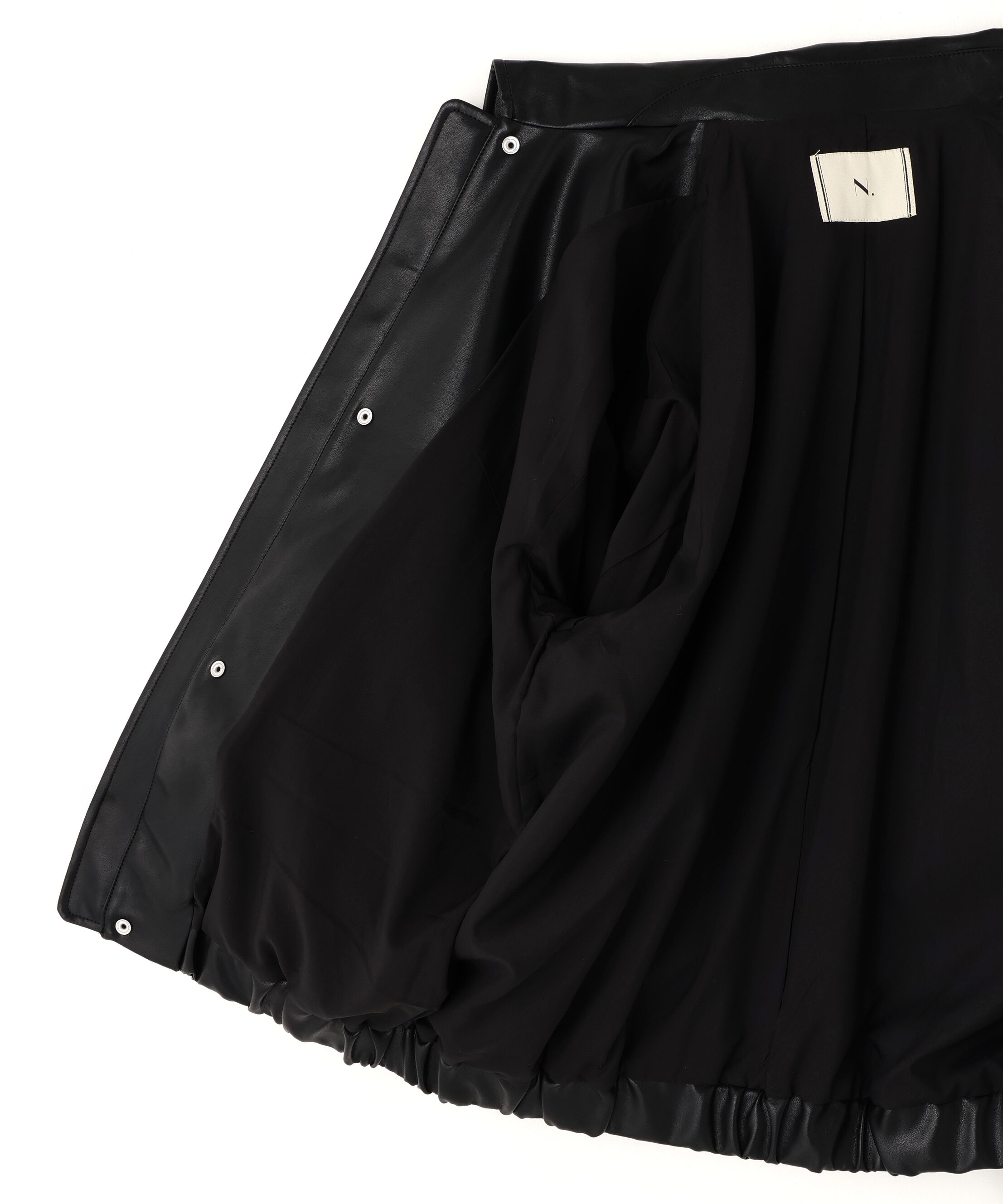  「フェイクレザーステンカラーブルゾン」|ブルゾン・スタジャン|