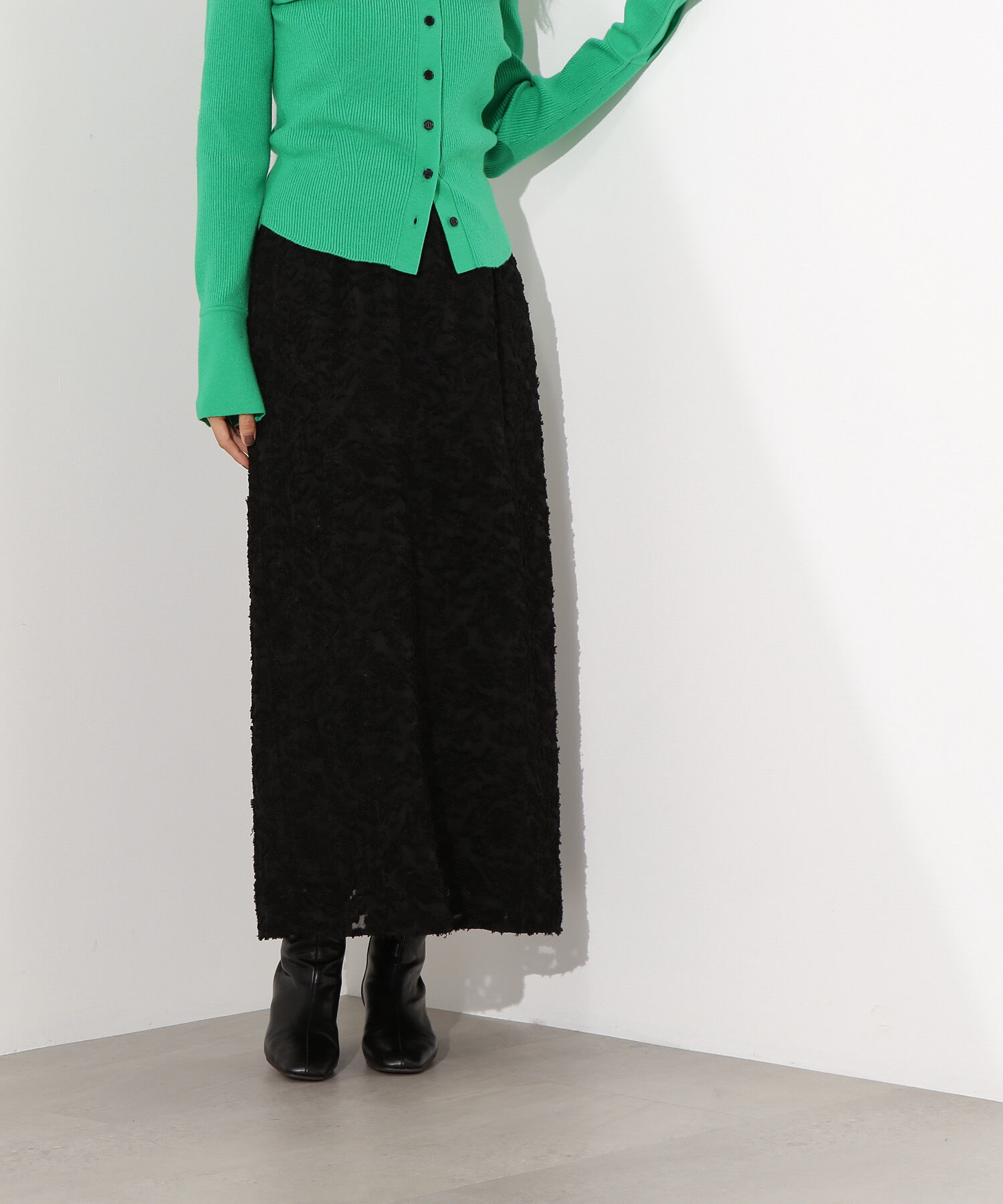  「カットジャガードナロースカート」|スカート|