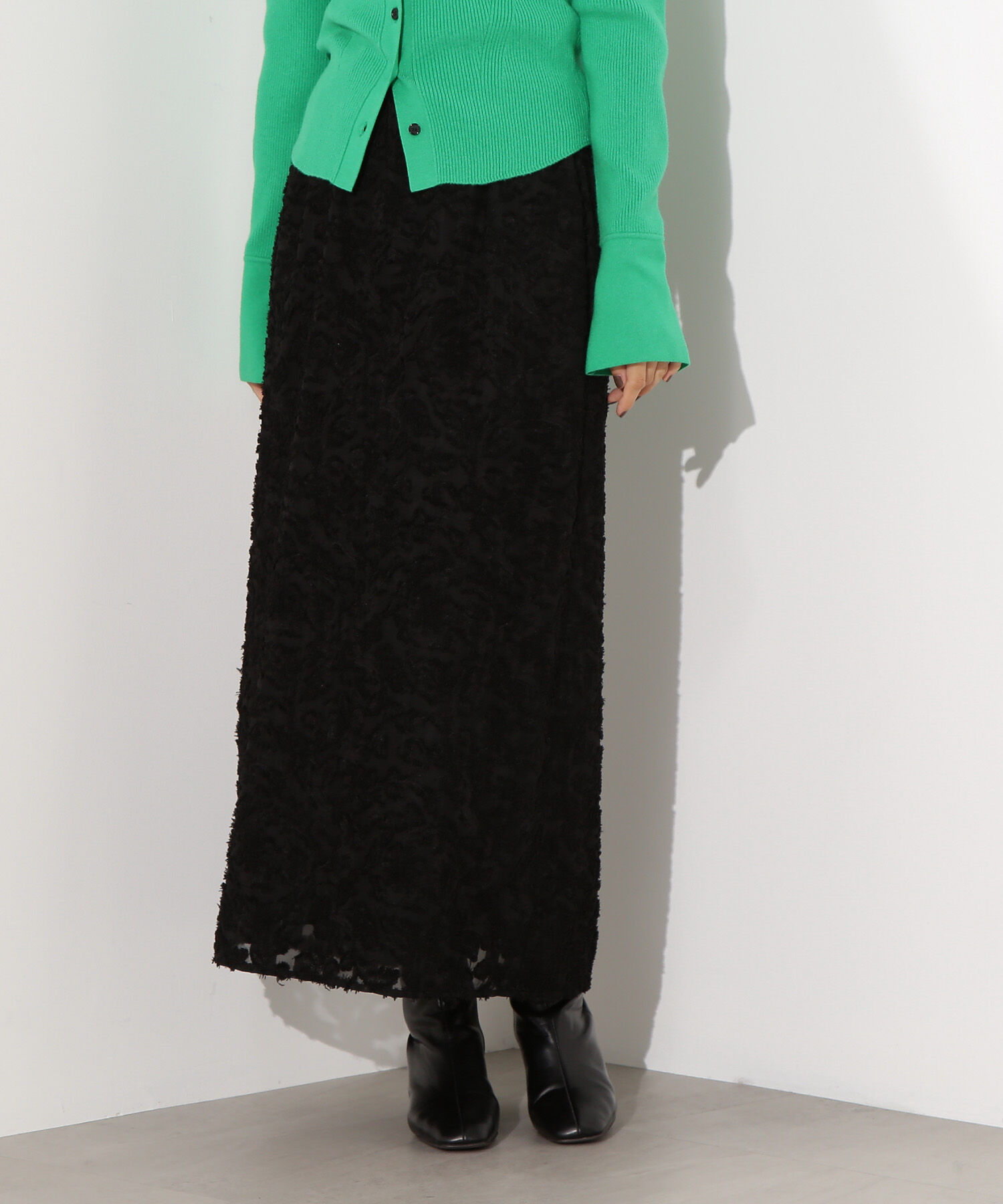  「カットジャガードナロースカート」|スカート|